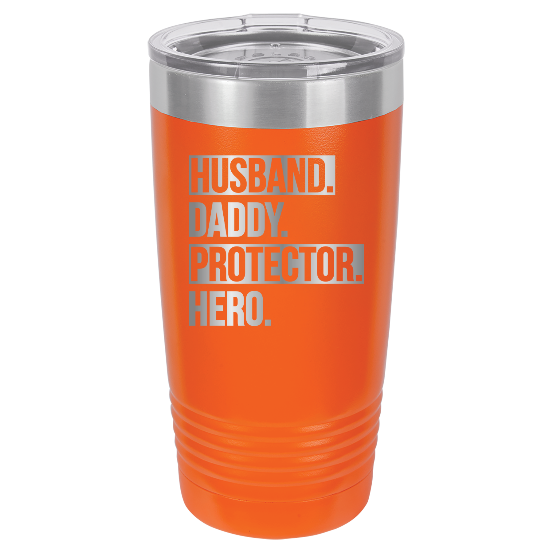 Father's Day "Husband. Daddy. Protector. Hero. 20oz Polar Camel Tumbler - Orange image