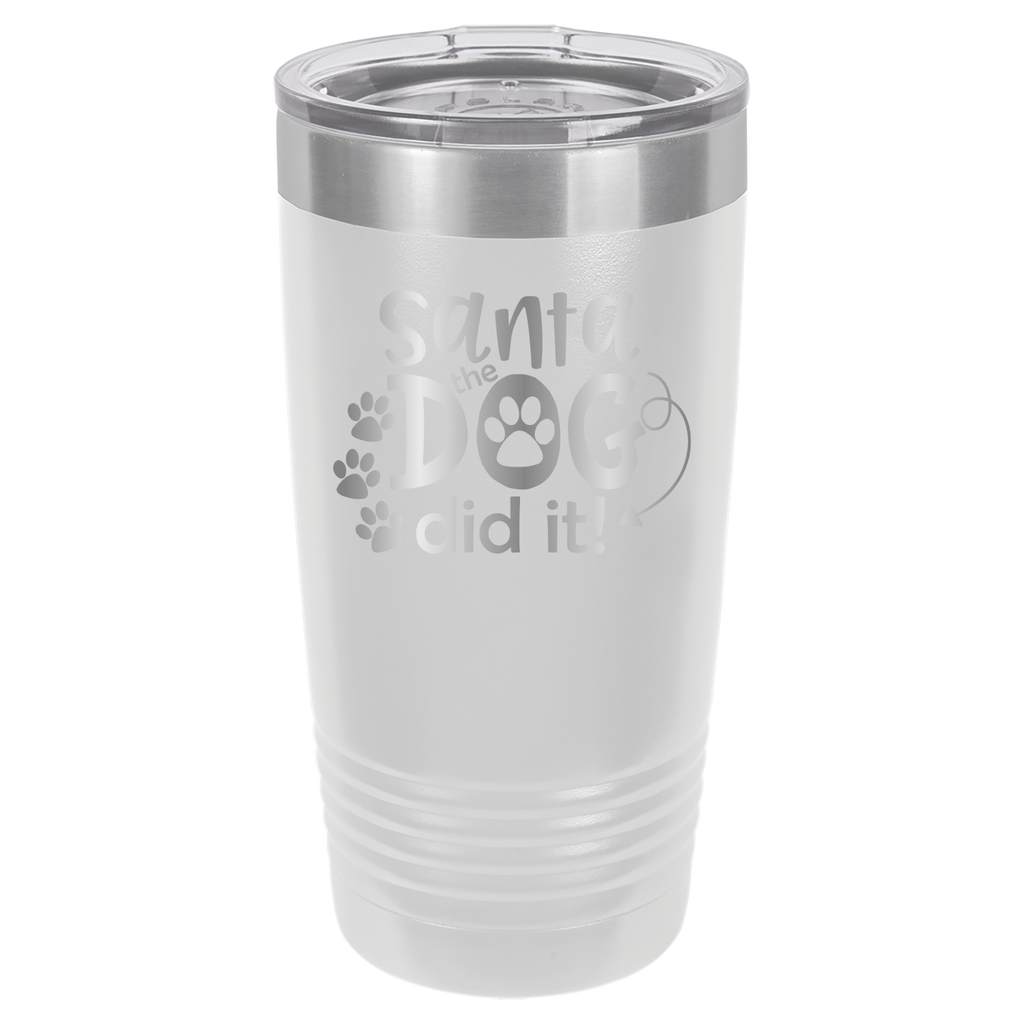 Santa, The Dog Did It - 20oz Polar Camel Tumbler - White image
