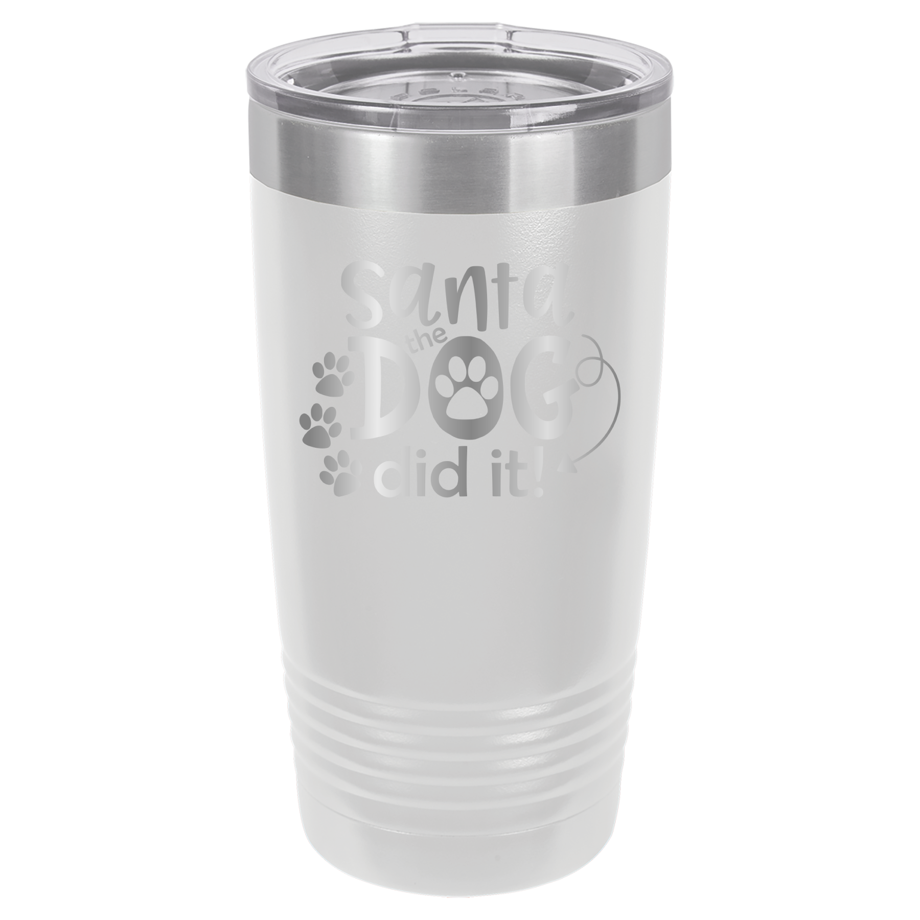 Santa, The Dog Did It - 20oz Polar Camel Tumbler - White image