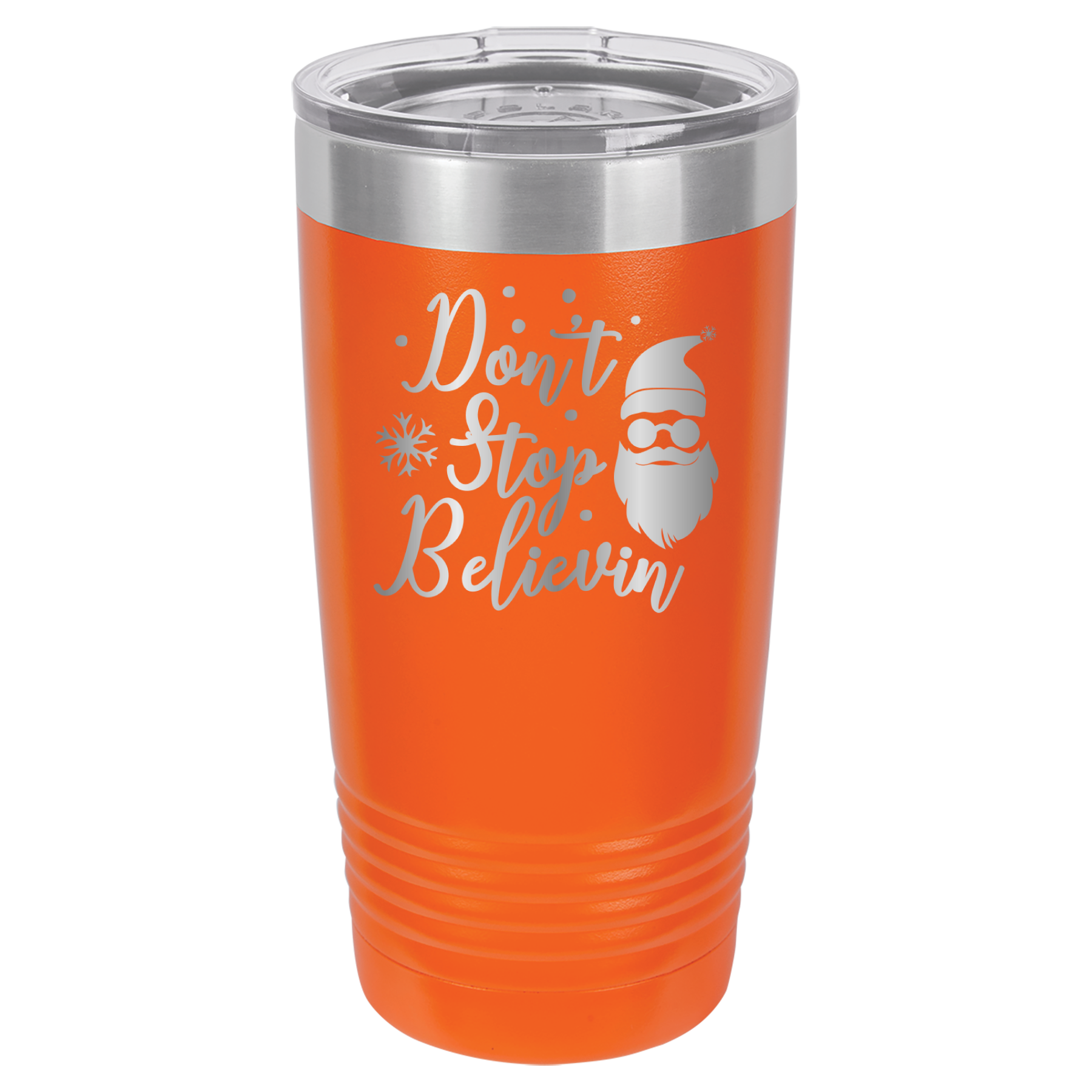 Don't Stop Believin - Santa Claus Christmas - 20oz Polar Camel Tumbler image 11