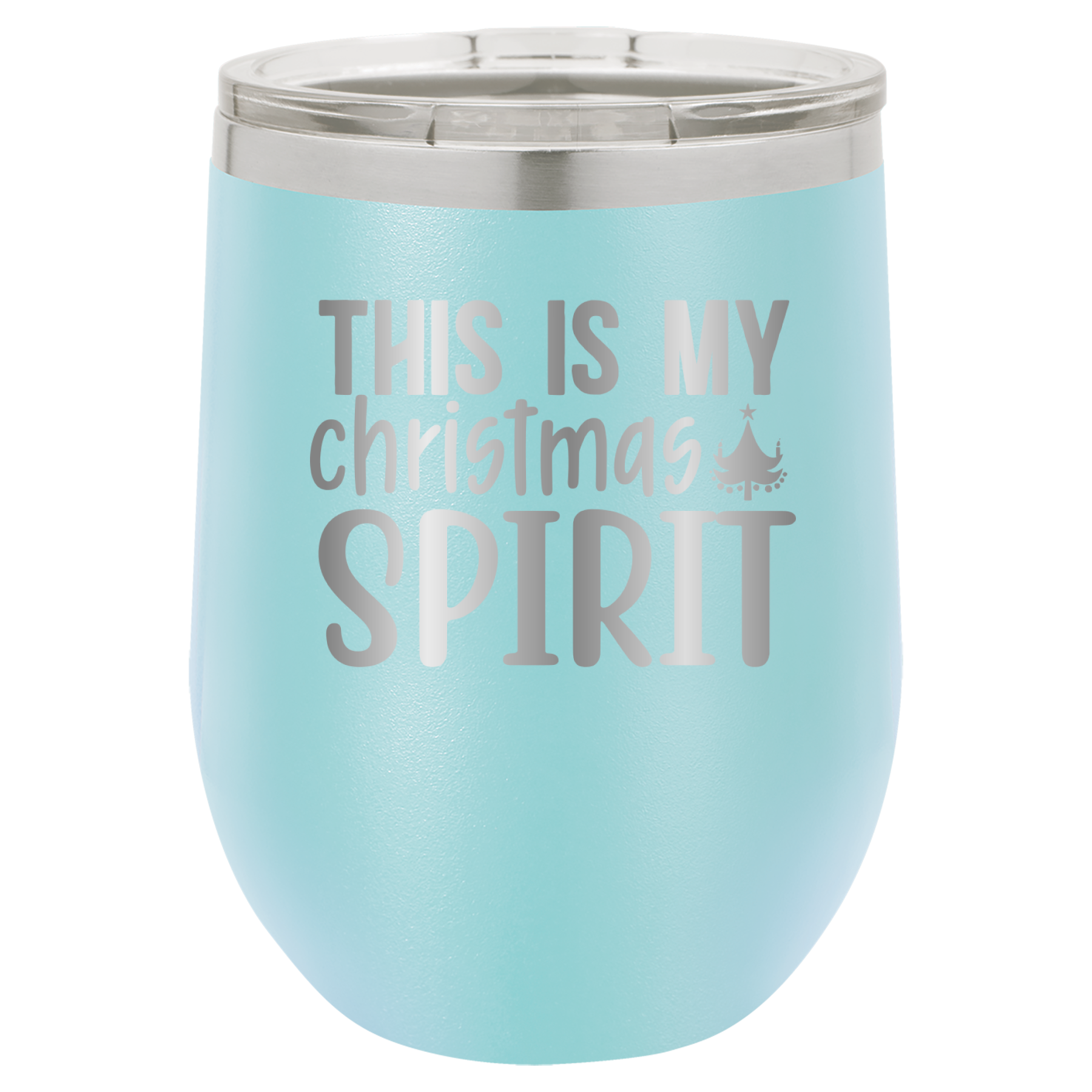 This Is My Christmas Spirit - 12oz Polar Camel Wine Tumbler image 10