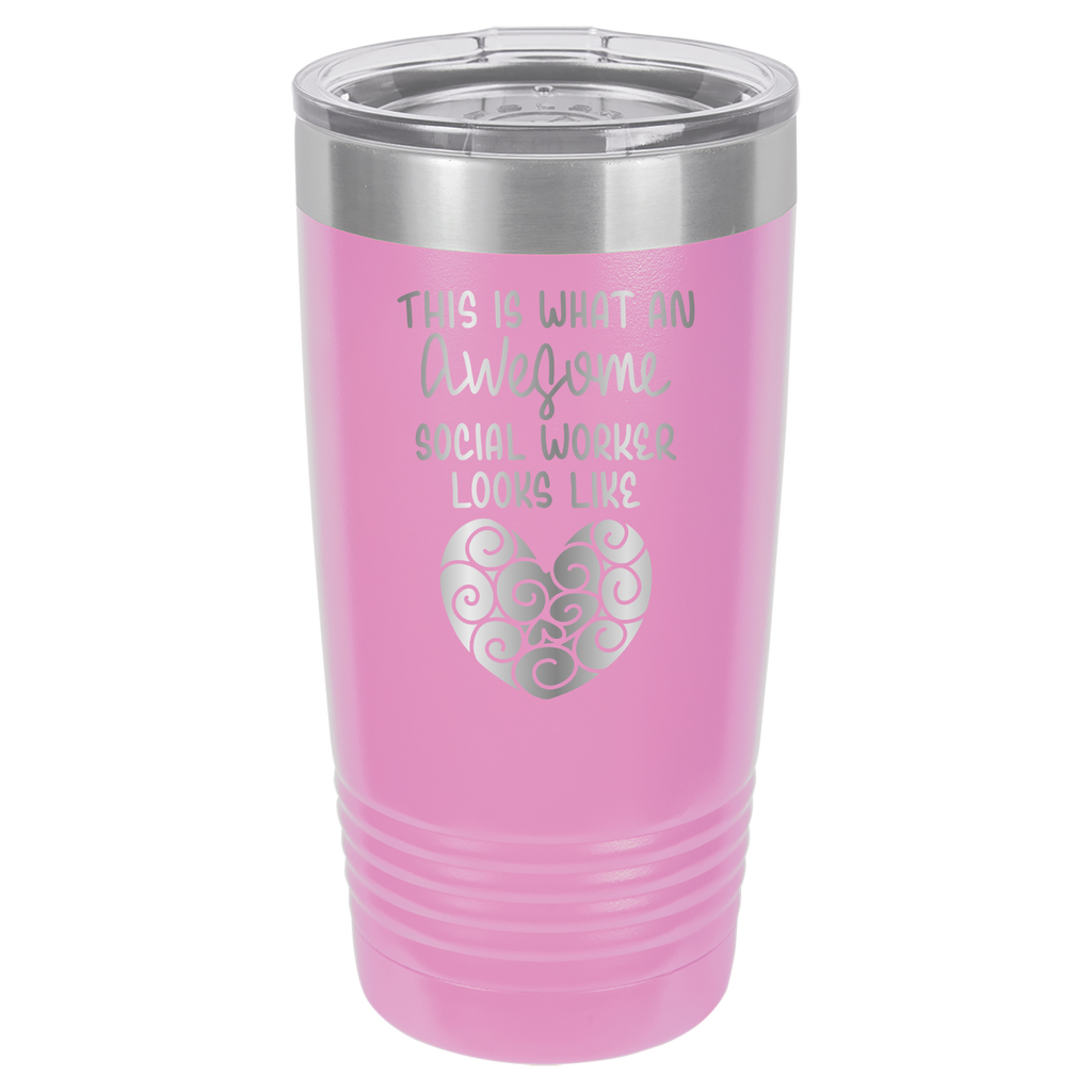 This Is What An Awesome Social Worker Looks Like - 20oz Polar Camel Tumbler image 16
