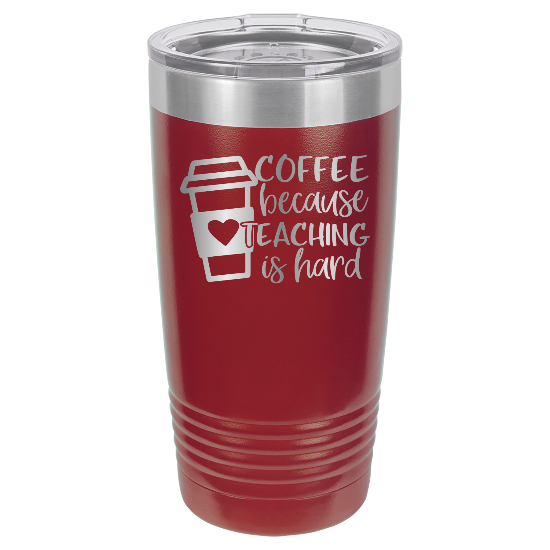 Coffee Because Teaching Is Hard - 20oz Polar Camel Tumbler image 11