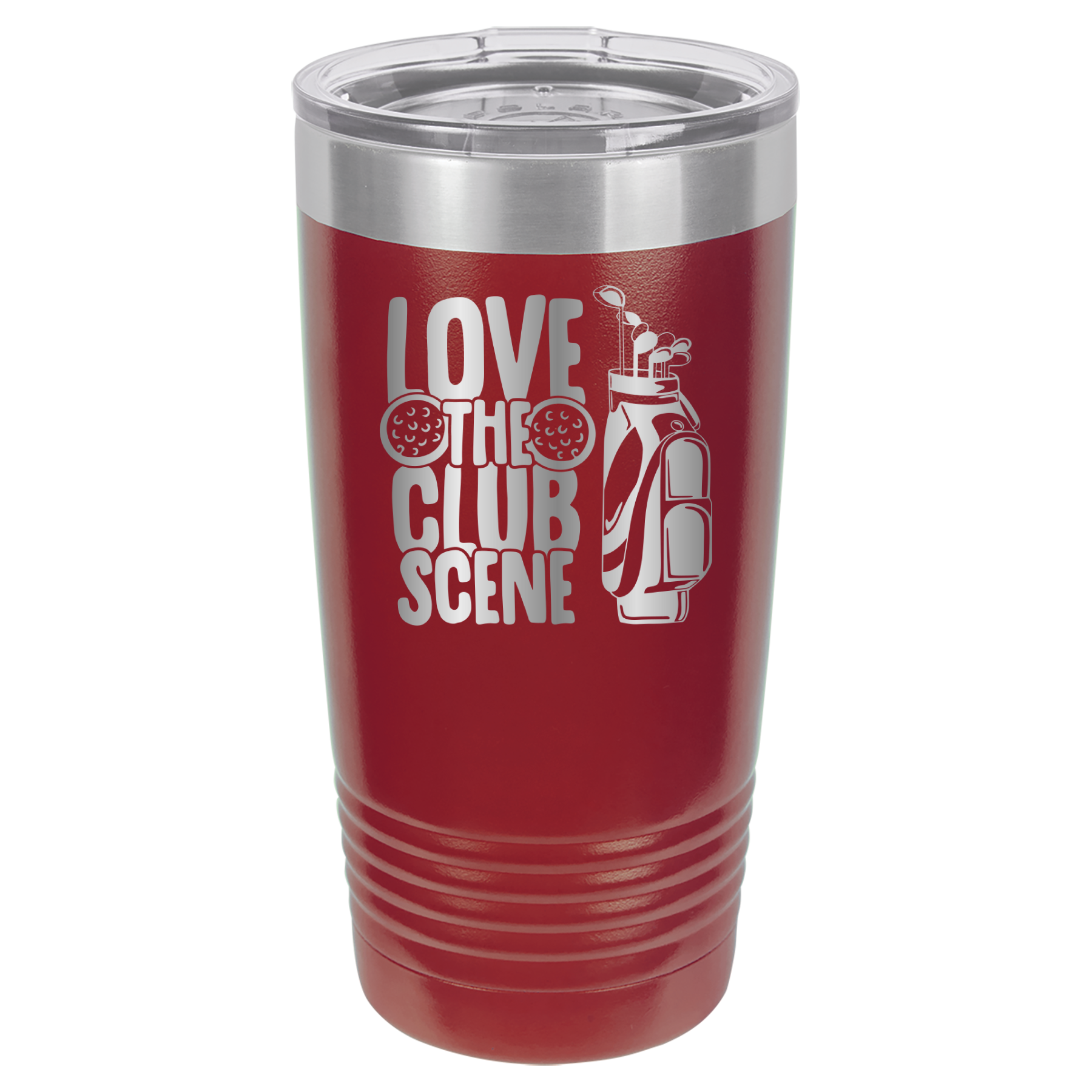 Love The Club Scene - Golf - 20oz Polar Camel Tumbler - Maroon image
