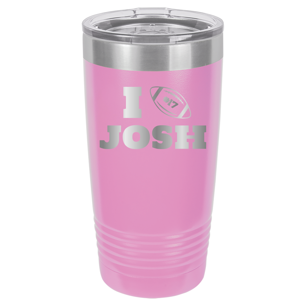 I Heart Josh - Josh Allen - 20oz Polar Camel Tumbler Buffalo Bills - Light Purple image