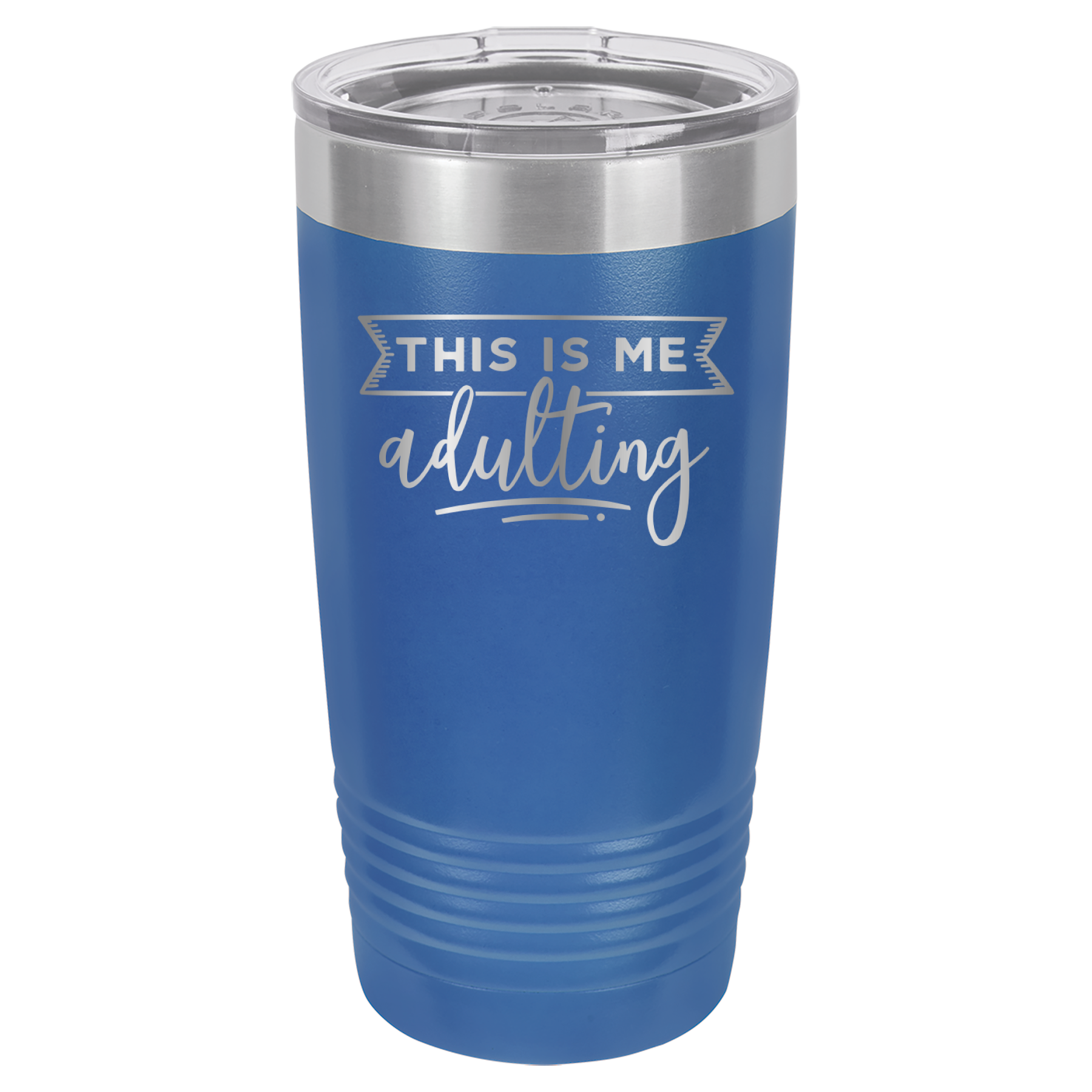 This Is Me Adulting - 20oz Polar Camel Tumbler - Royal Blue image
