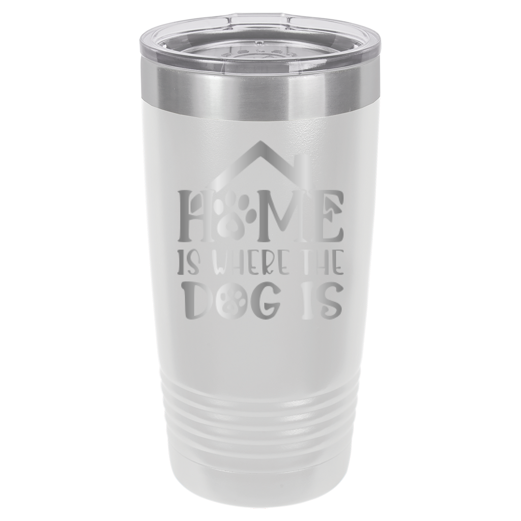 Home Is Where The Dog Is - 20oz Polar Camel Tumbler - White image