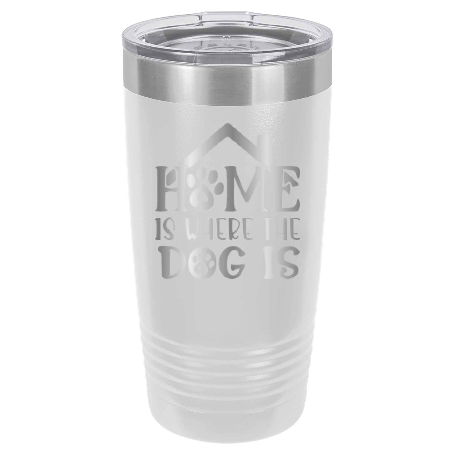 Home Is Where The Dog Is - 20oz Polar Camel Tumbler - White image