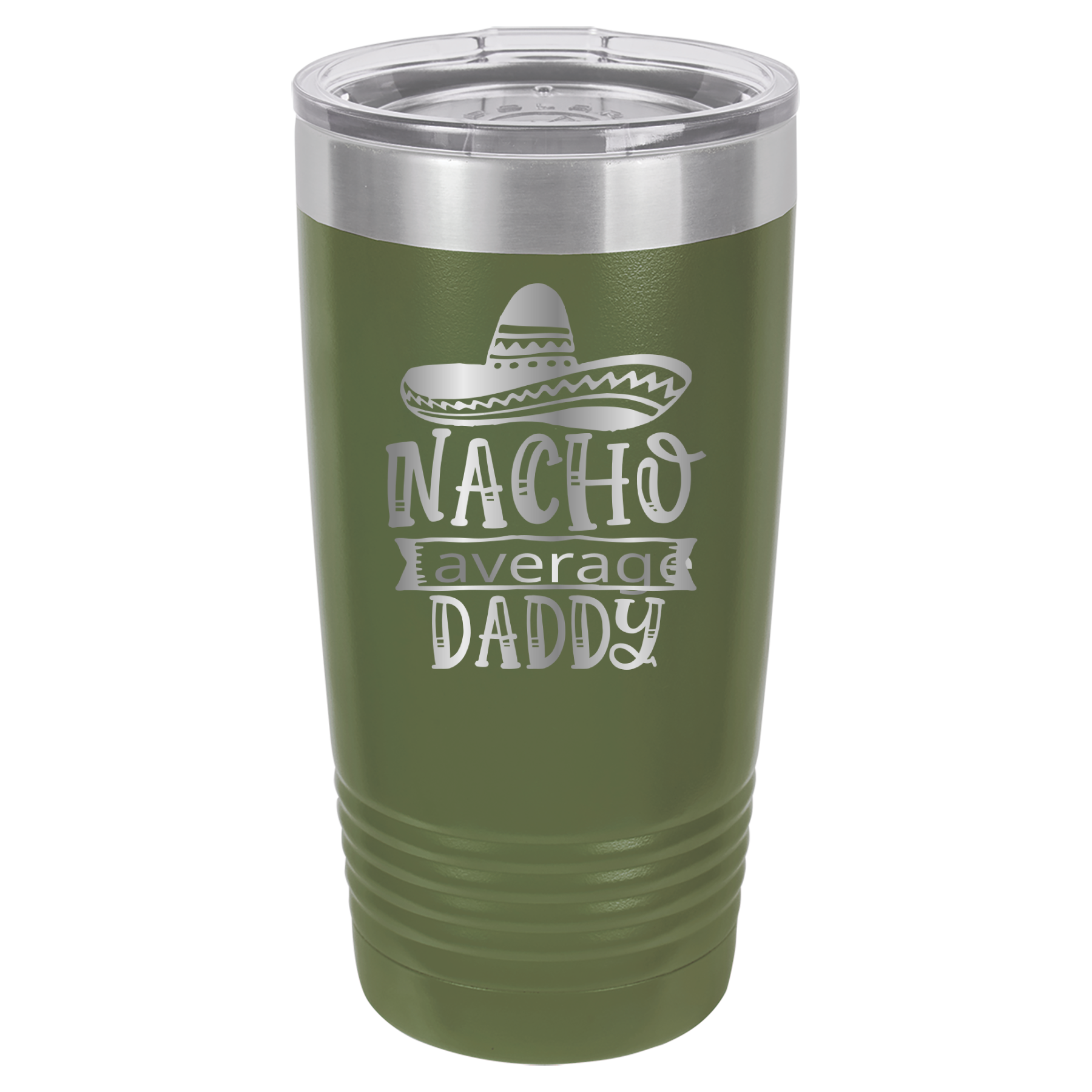Nacho Average Daddy - 20oz Polar Camel Tumbler - Olive Green image