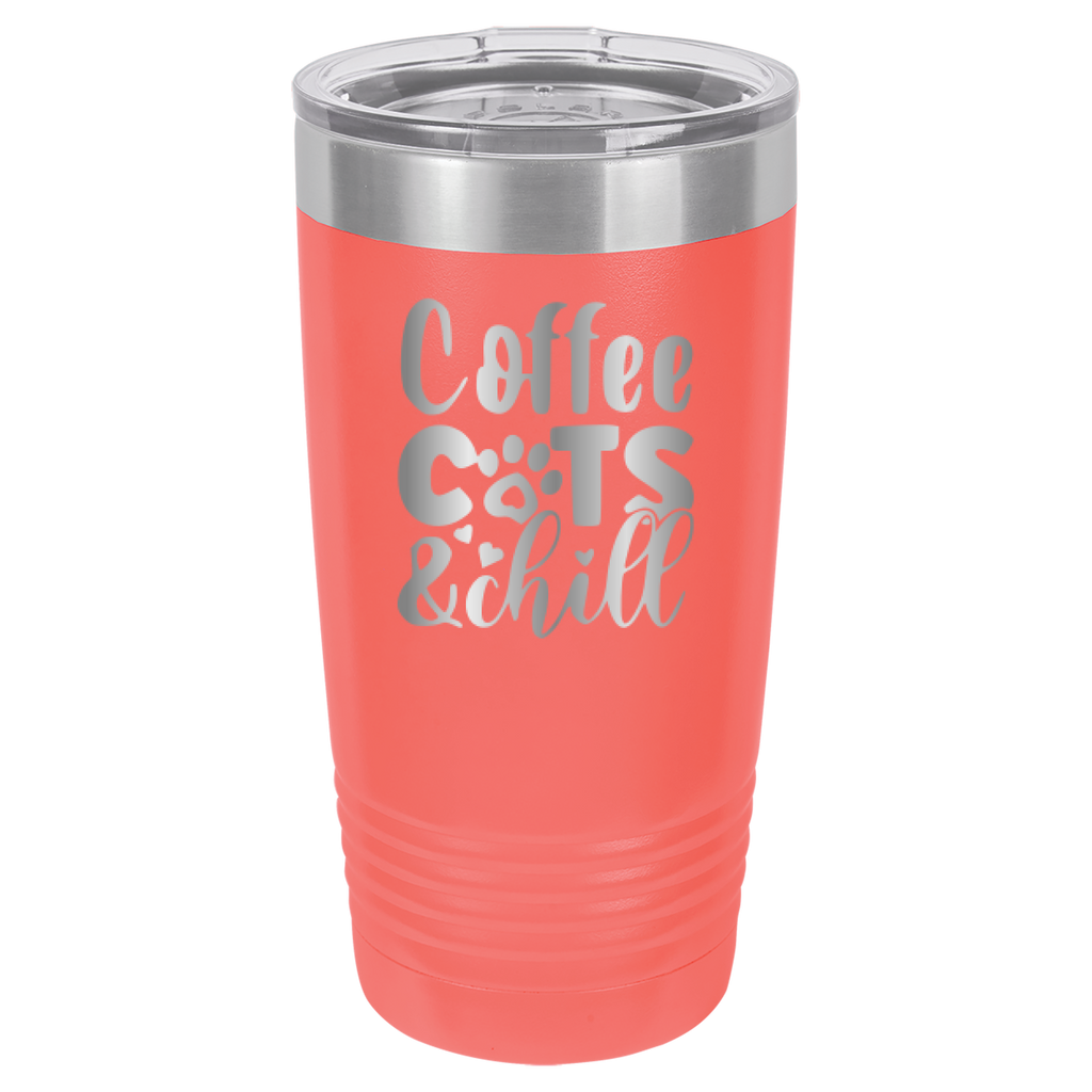 Coffee, Cats, And Chill - 20oz Polar Camel Tumbler image 13