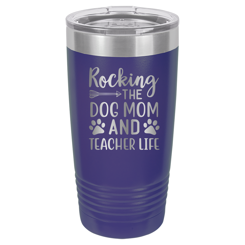 Rocking The Dog Mom And Teacher Life - 20oz Polar Camel Tumbler image 5