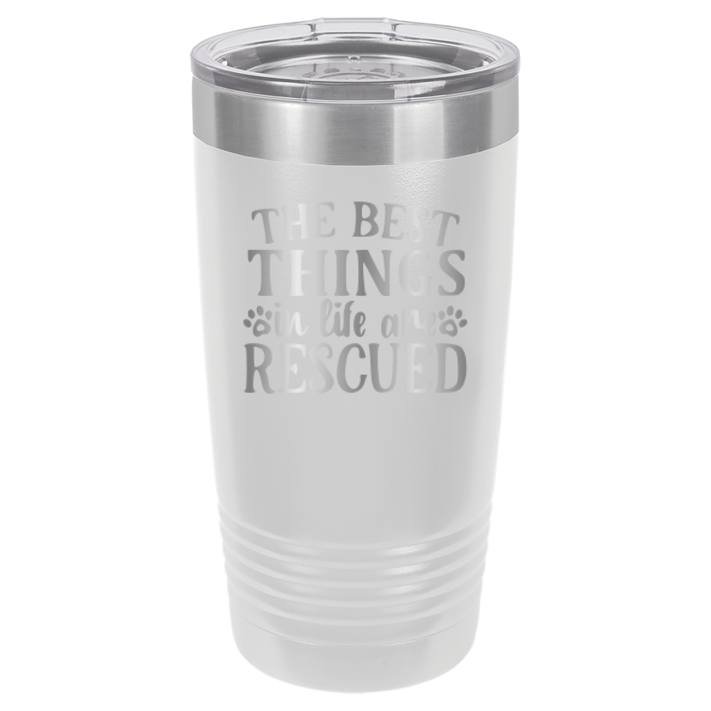 The Best Things In Life Are Rescued - 20oz Polar Camel Tumbler image 3