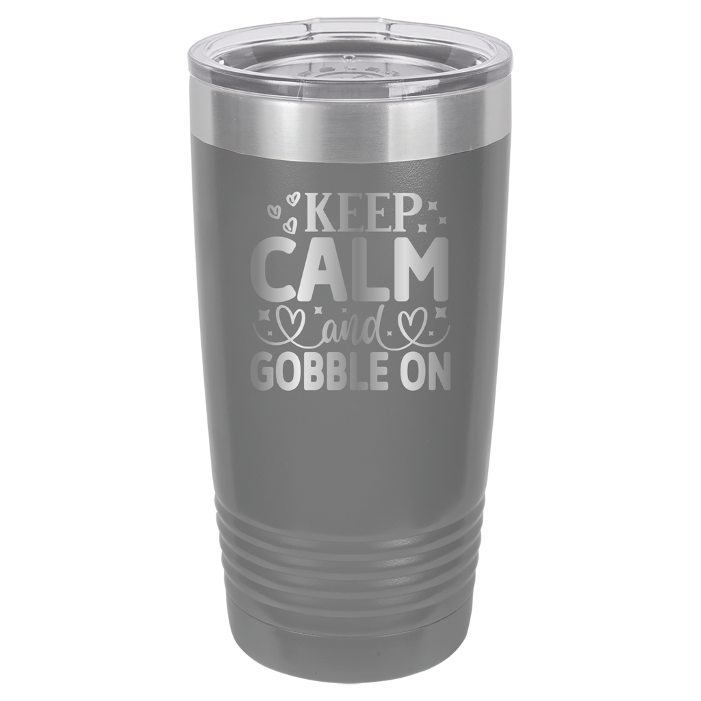 Keep Calm and Gobble On - 20oz Polar Camel Tumbler image 14