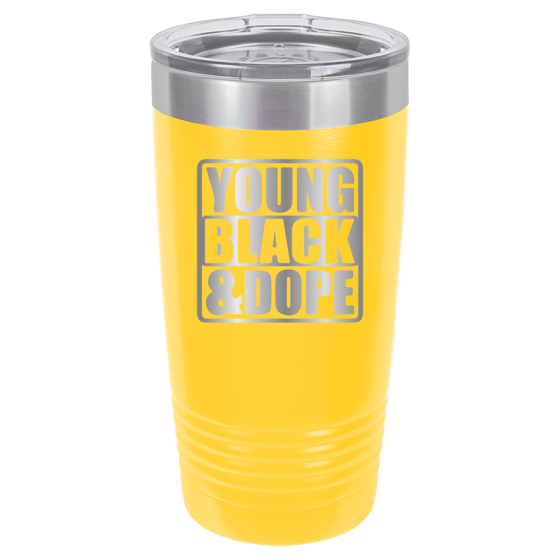 Young, Black, and Dope - 20oz Polar Camel Tumbler - Yellow image