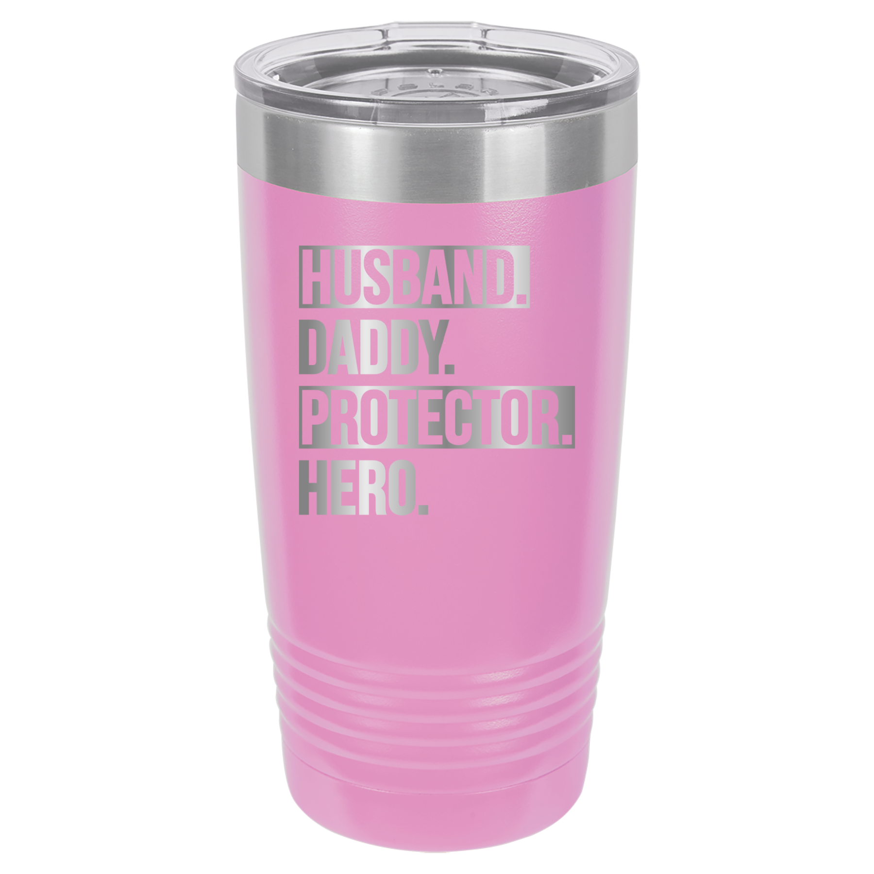 Father's Day "Husband. Daddy. Protector. Hero. 20oz Polar Camel Tumbler - Light Purple image