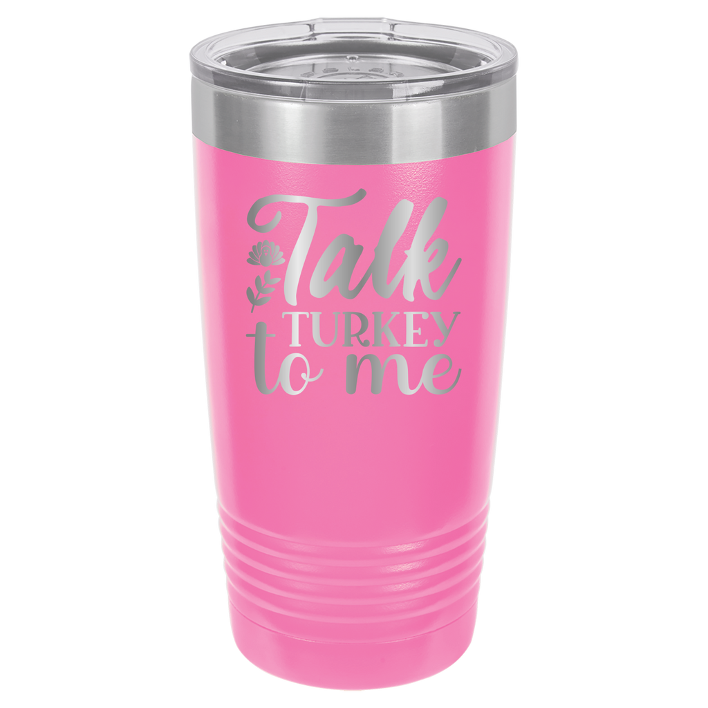 Talk Turkey To Me - 20oz Polar Camel Tumbler - Pink image