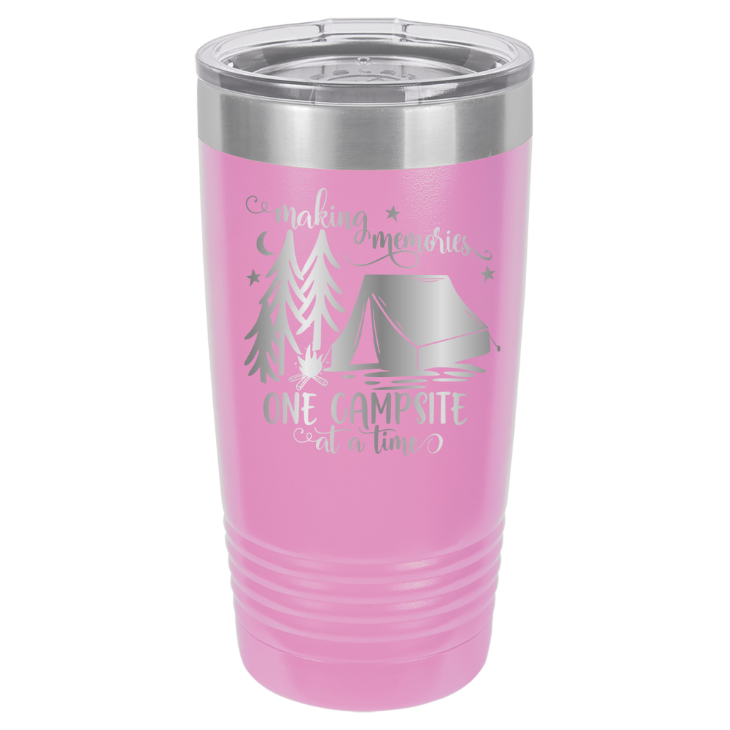 Making Memories One Campsite At A Time - 20oz Polar Camel Tumbler - Light Purple image