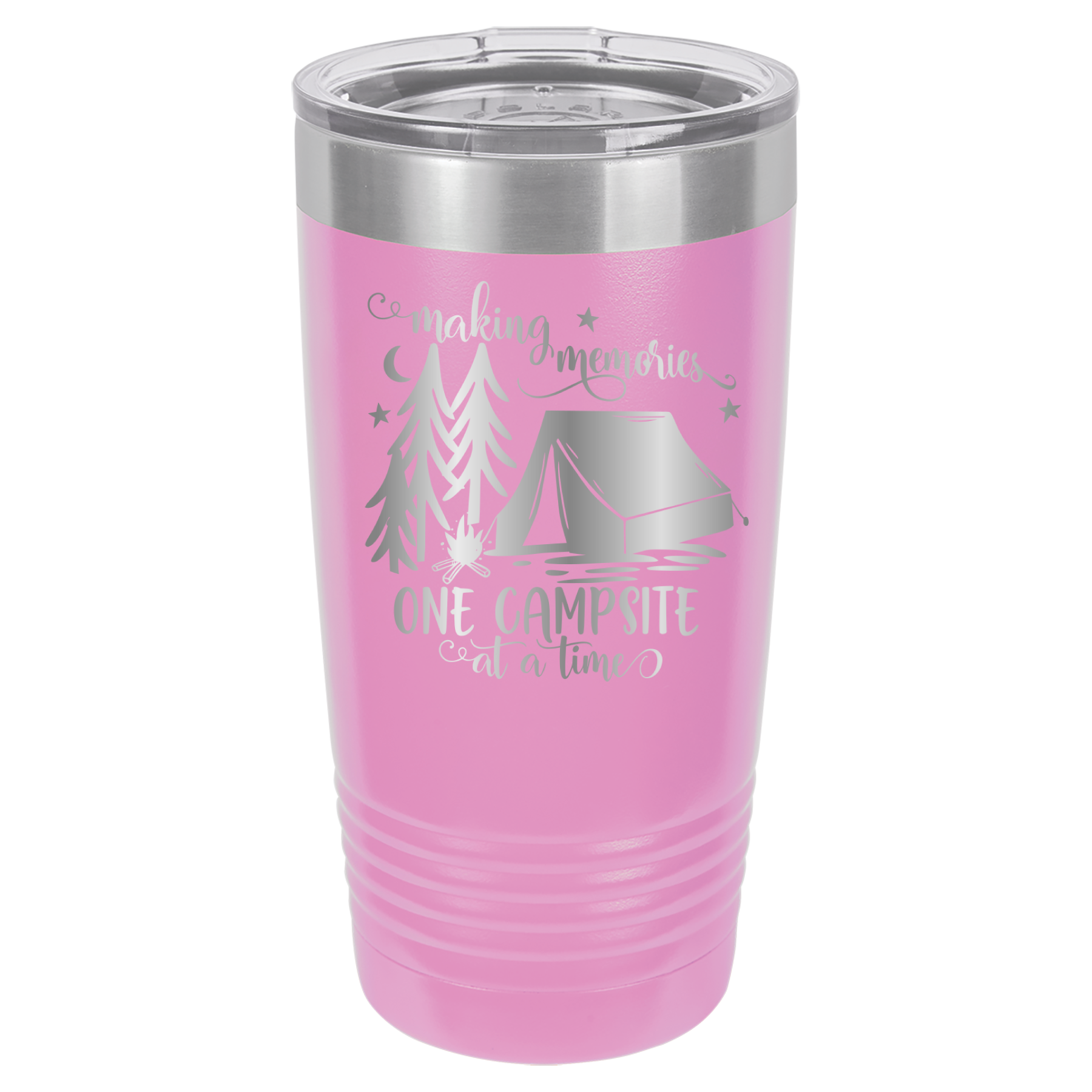 Making Memories One Campsite At A Time - 20oz Polar Camel Tumbler - Light Purple image