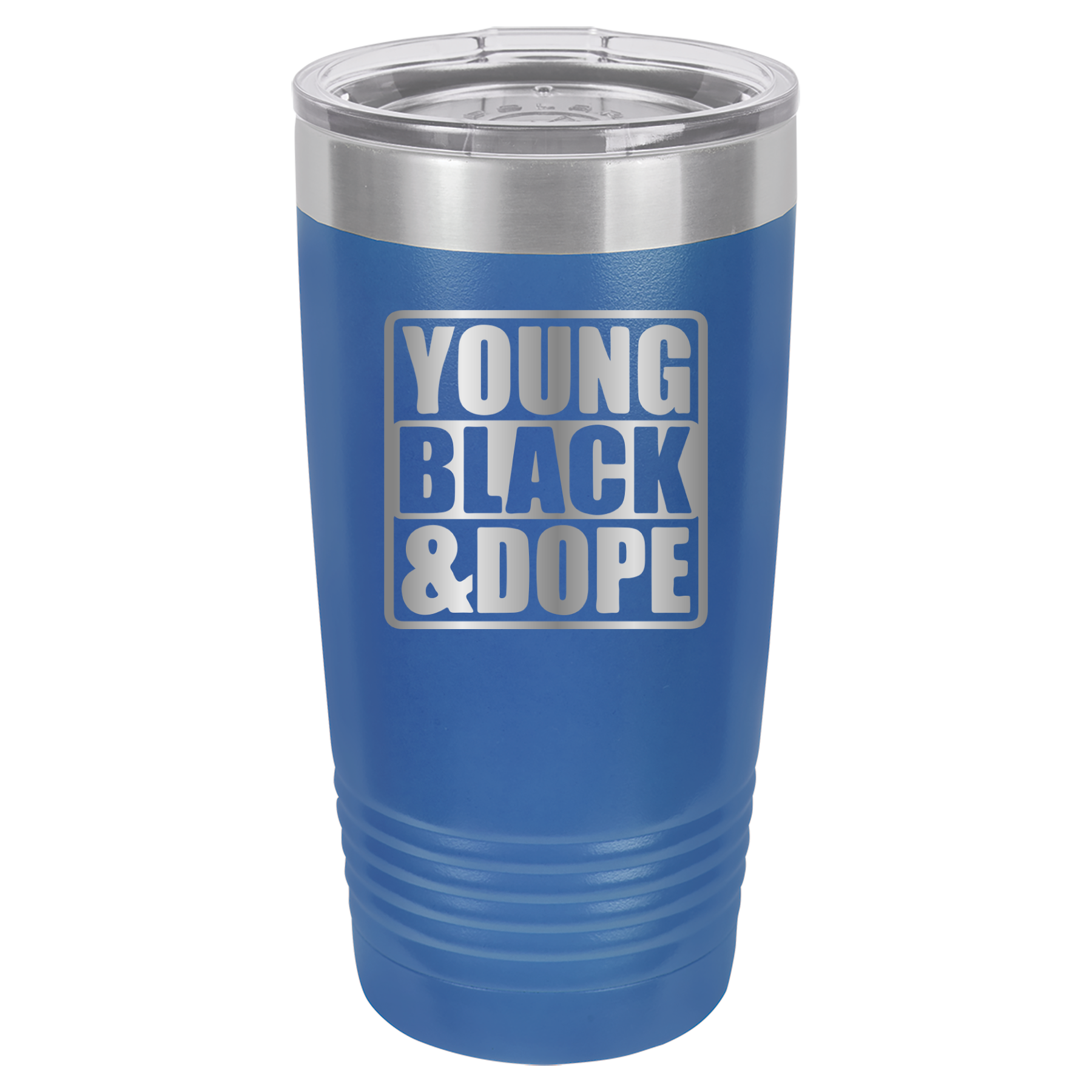 Young, Black, and Dope - 20oz Polar Camel Tumbler - Royal Blue image