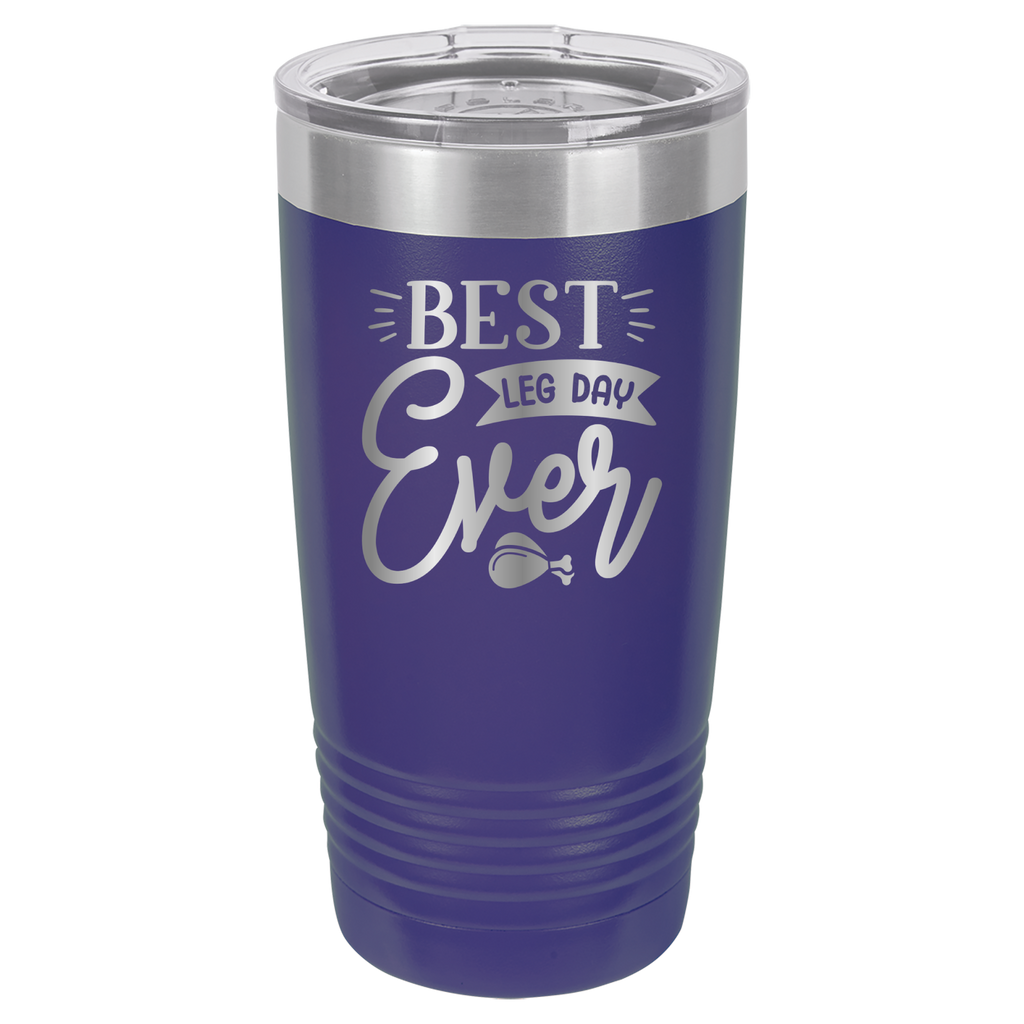 Best Leg Day Ever - 20oz Polar Camel Tumbler - Purple image