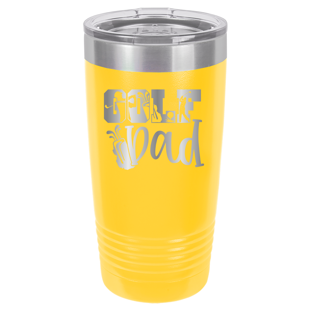 Golf Dad - 20oz Polar Camel Tumbler - Yellow image