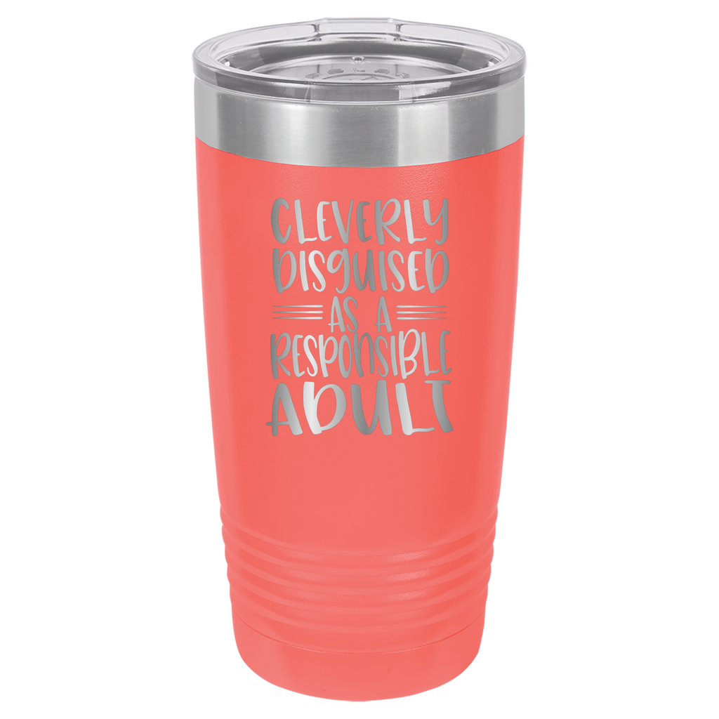 Cleverly Disguised As A Responsible Adult - 20oz Polar Camel Tumbler image 14