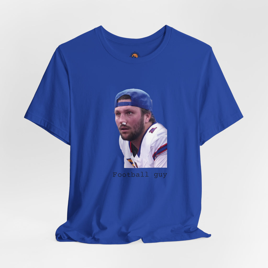 Josh Allen Football Guy Unisex Tee, Buffalo Bills Fan Gift, Short Sleeve T-Shirt, Game Day Shirt, Tough Quarterback Tee, Sports Fan Apparel