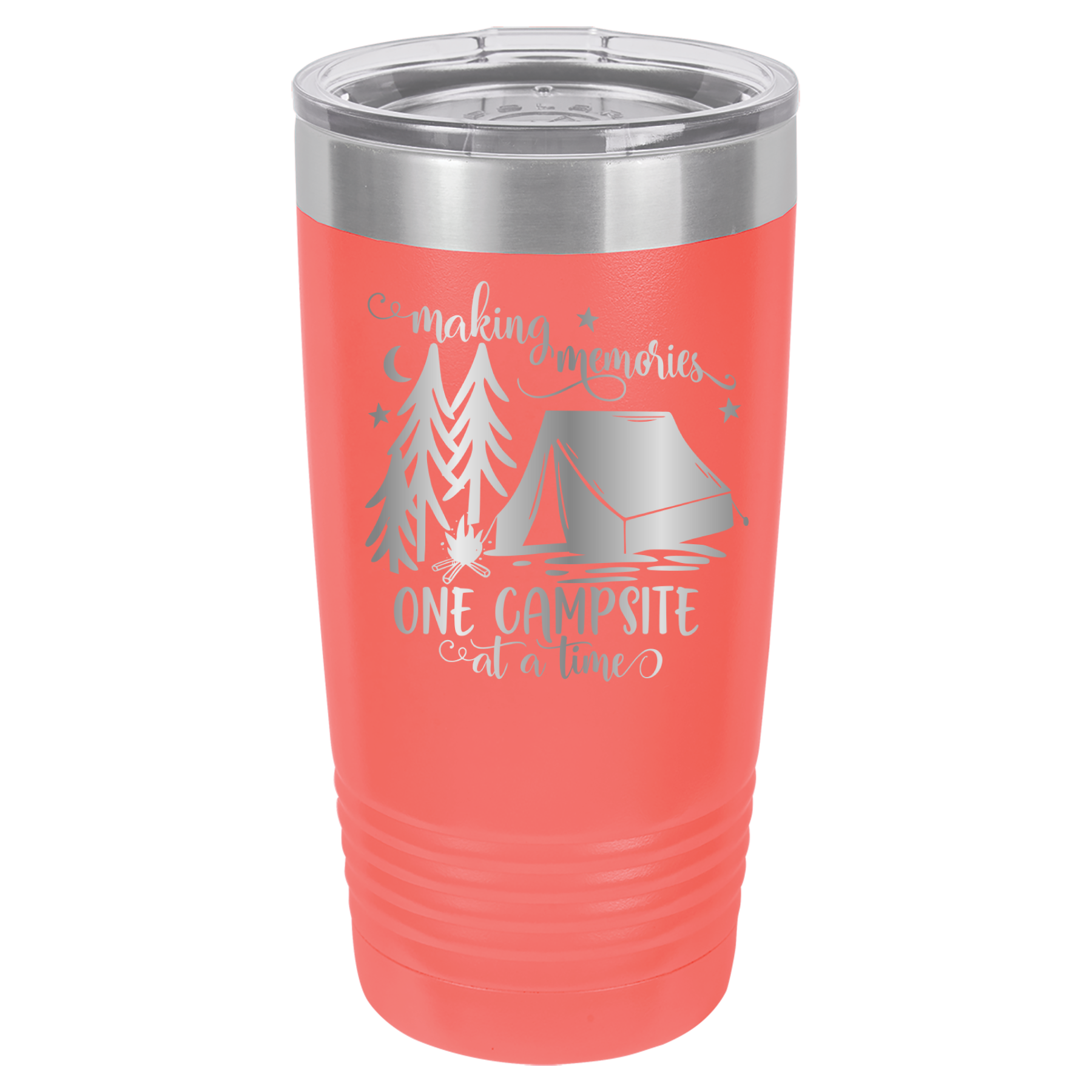 Making Memories One Campsite At A Time - 20oz Polar Camel Tumbler - Coral image