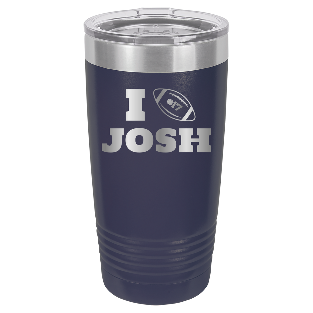 I Heart Josh - Josh Allen - 20oz Polar Camel Tumbler Buffalo Bills - Navy image