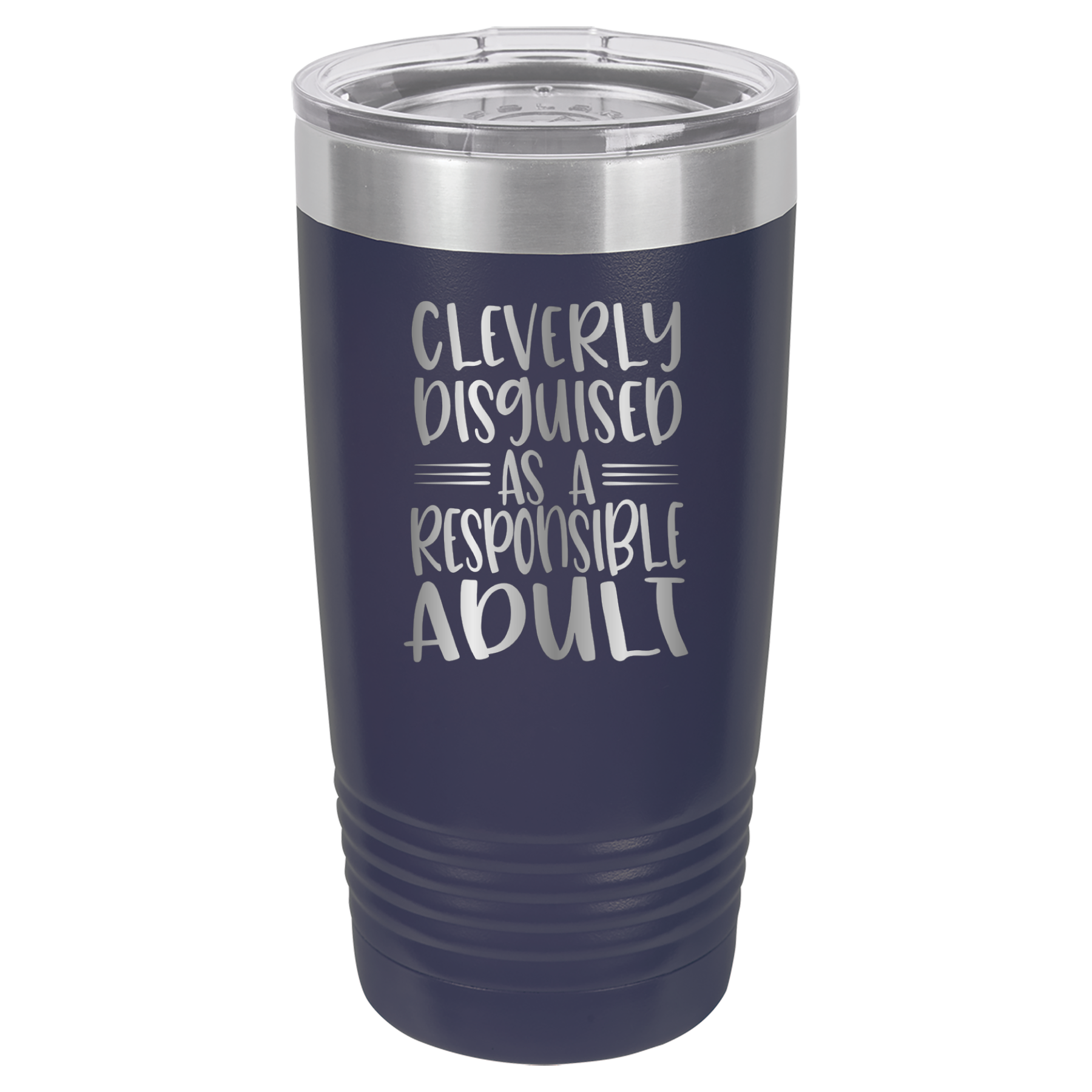 Cleverly Disguised As A Responsible Adult - 20oz Polar Camel Tumbler - Navy image