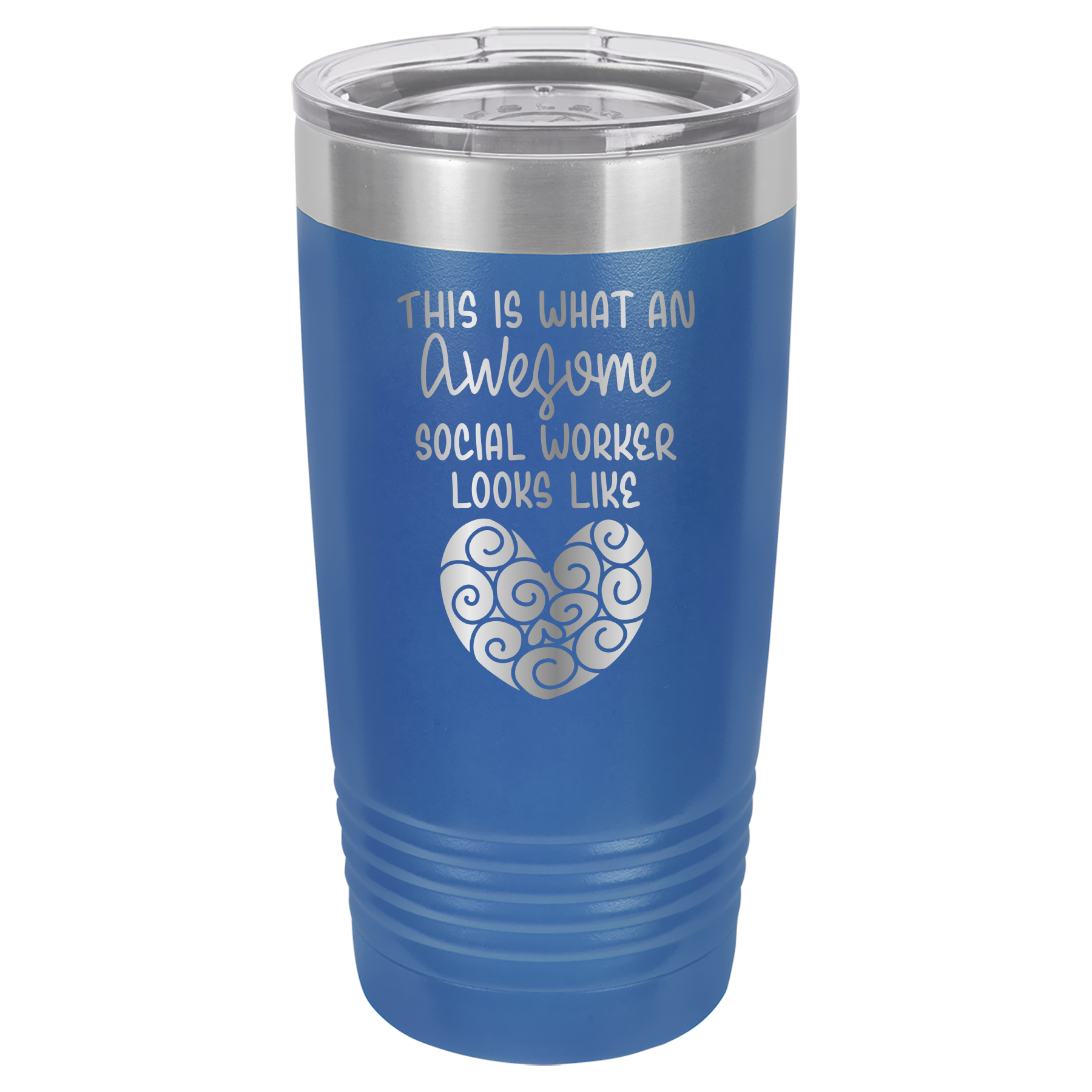 This Is What An Awesome Social Worker Looks Like - 20oz Polar Camel Tumbler - Royal Blue image