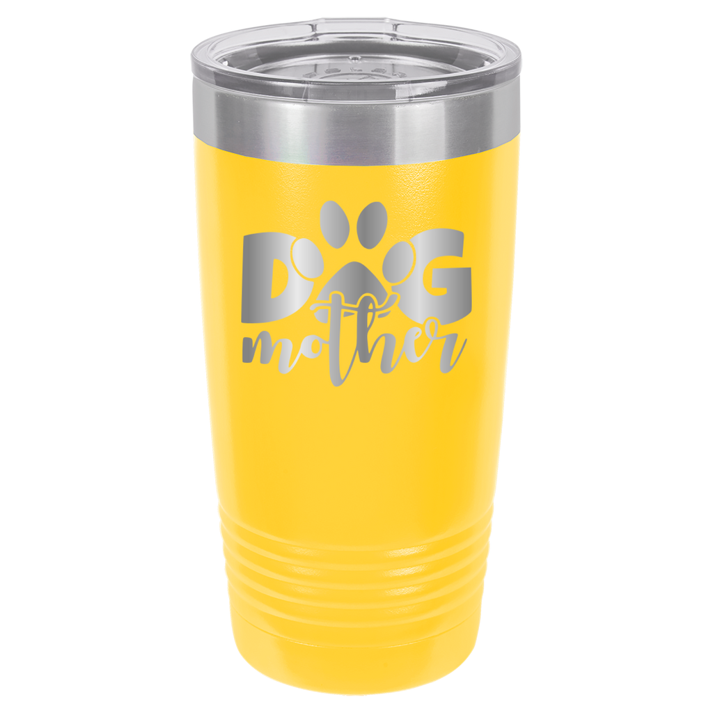 Dog Mother - 20oz Polar Camel Tumbler - Yellow image