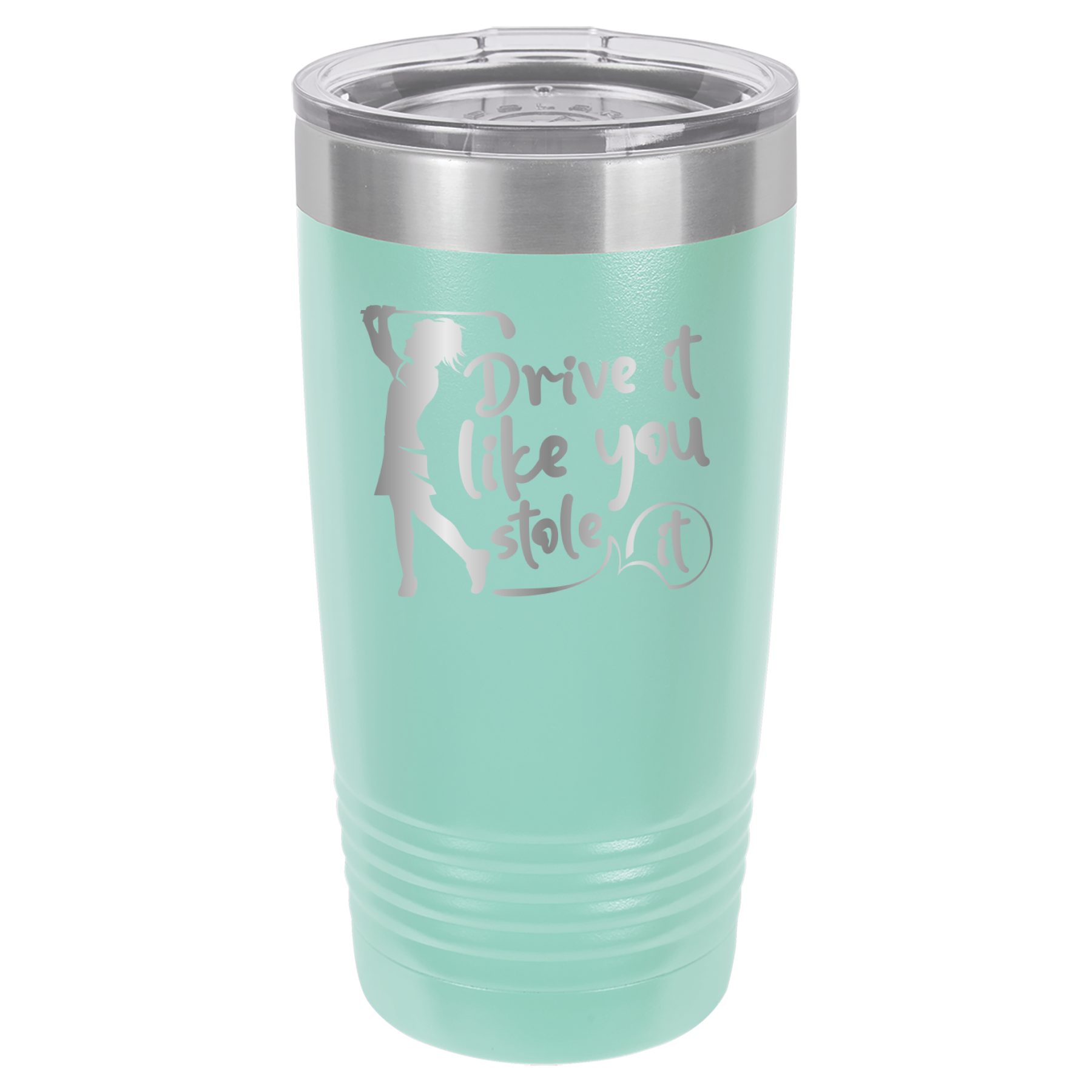Drive It Like You Stole It (Female) - Golf - 20oz Polar Camel Tumbler - Teal image