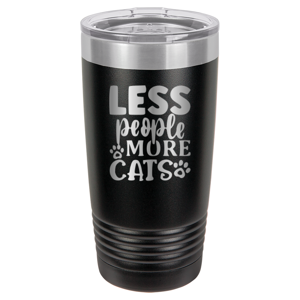 Less People More Cats - 20oz Polar Camel Tumbler image 17