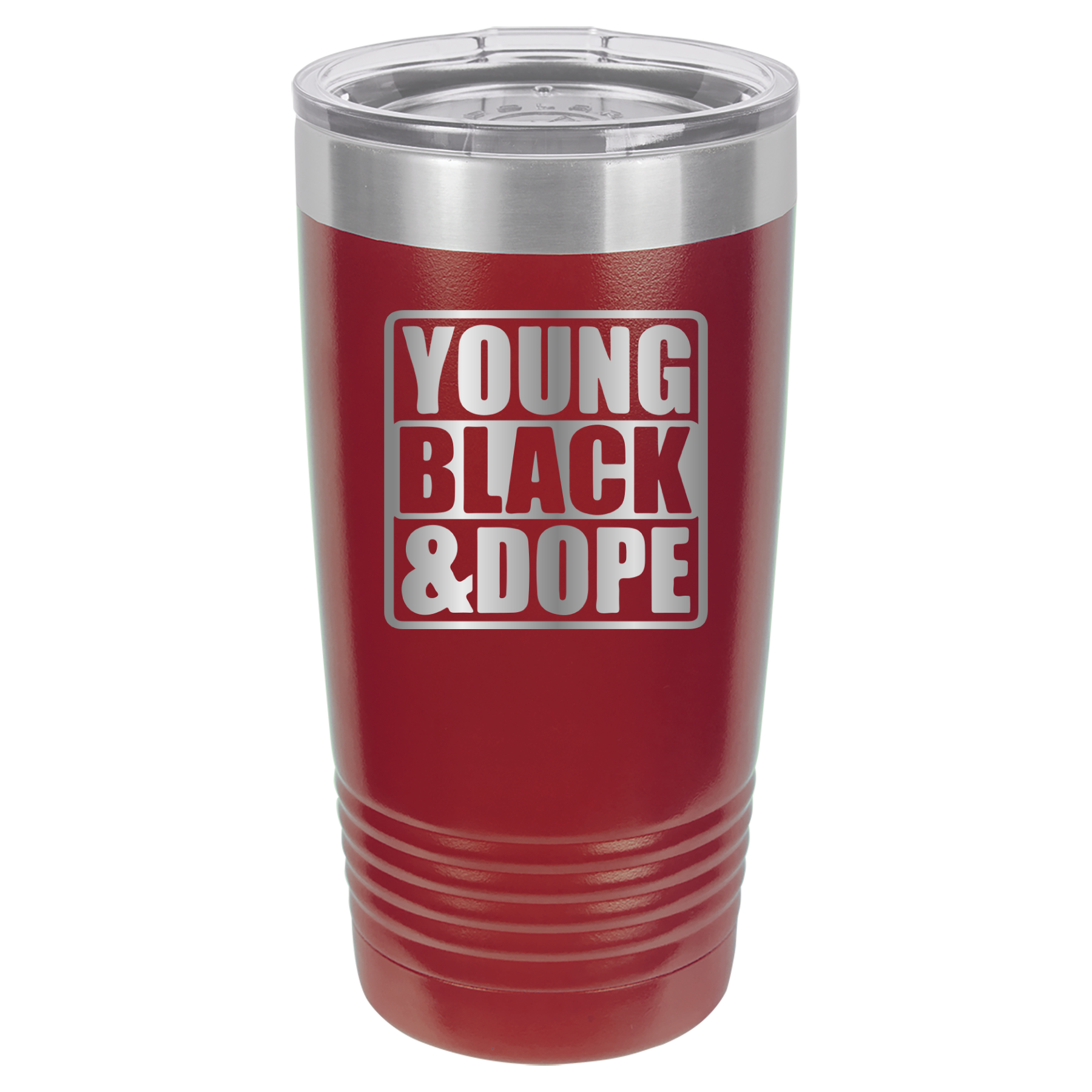 Young, Black, and Dope - 20oz Polar Camel Tumbler - Maroon image
