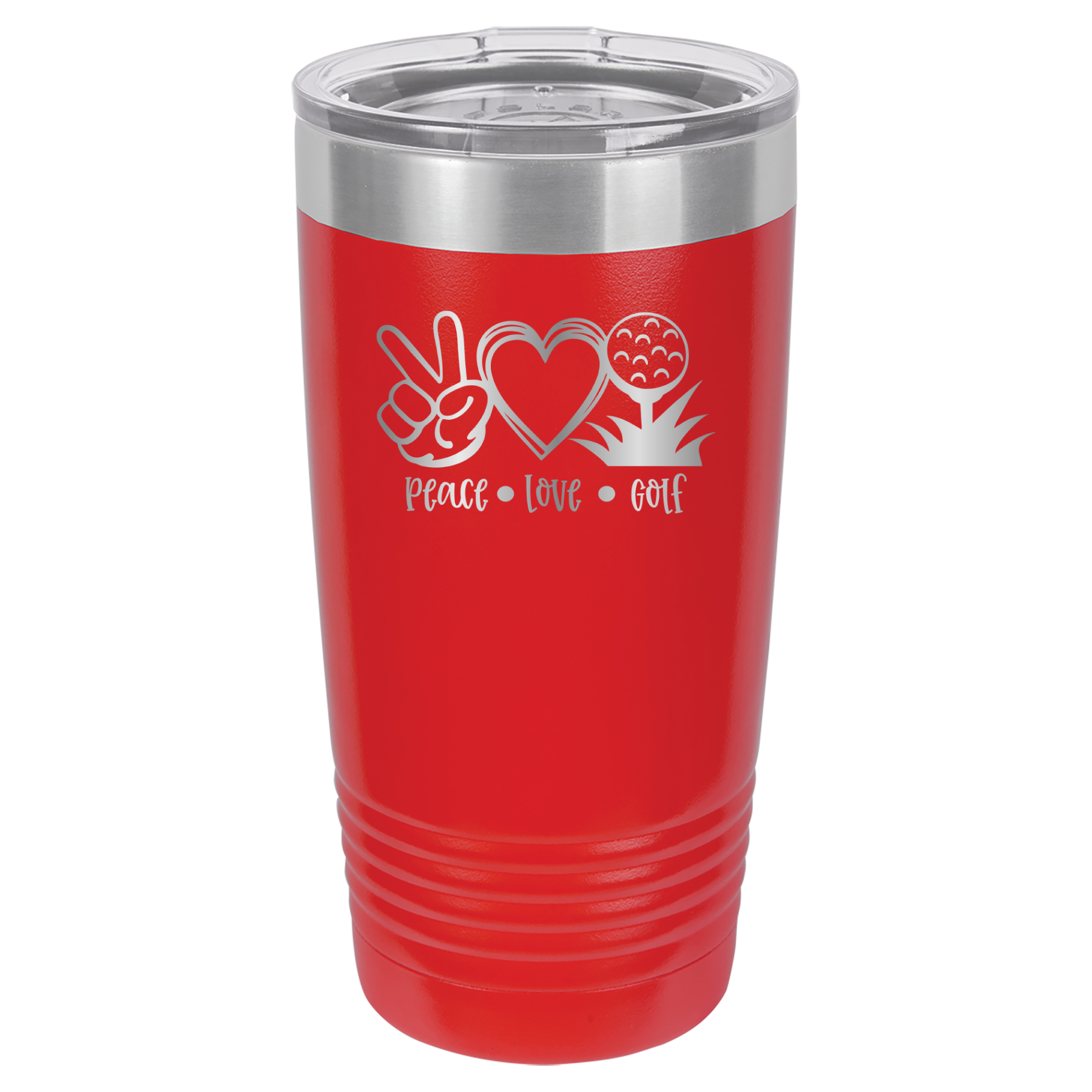Peace, Love, Golf - 20oz Polar Camel Tumbler image 14