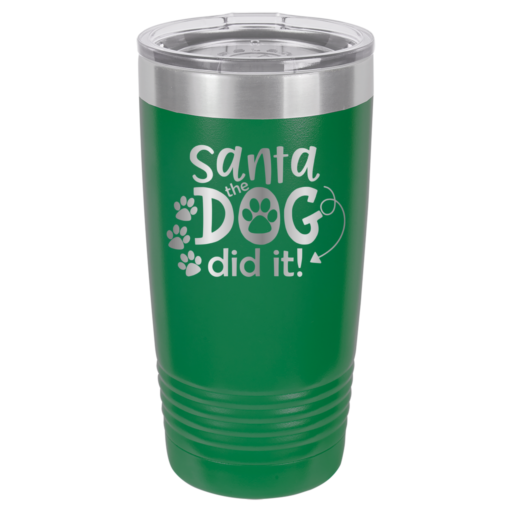 Santa, The Dog Did It - 20oz Polar Camel Tumbler - Green image