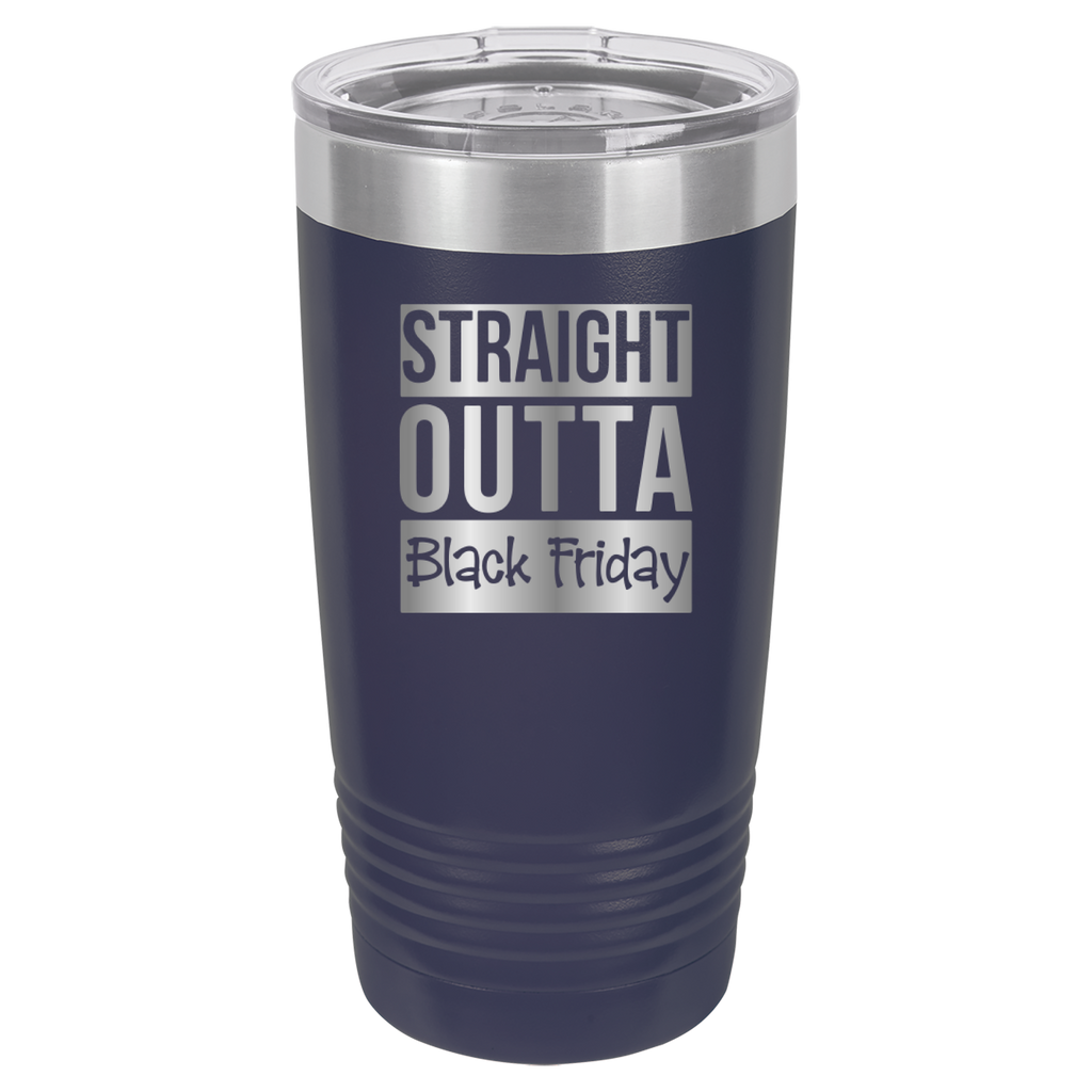 Straight Outta Black Friday - 20oz Polar Camel Tumbler - Navy image
