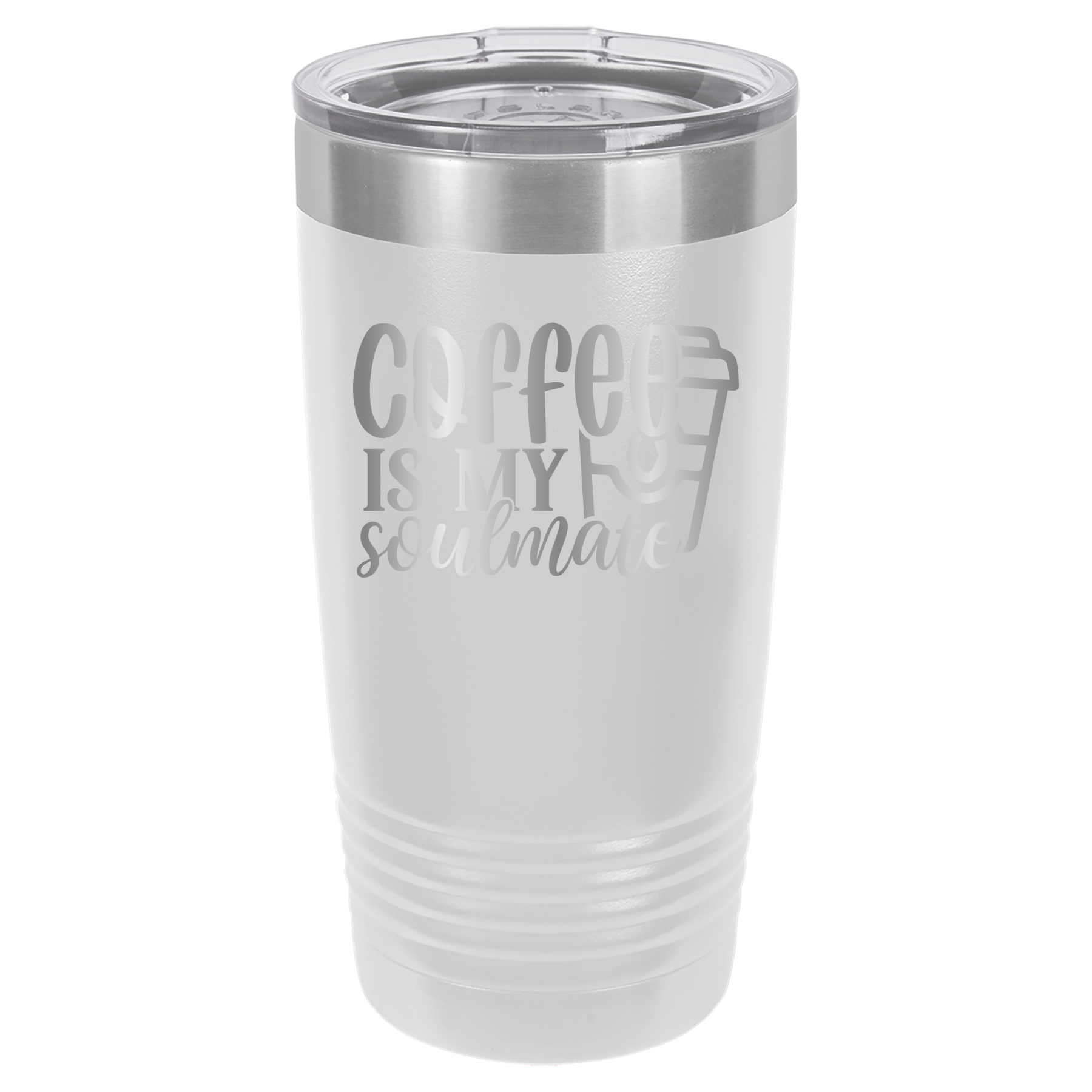 Coffee Is My Soulmate - 20oz Polar Camel Tumber - White image