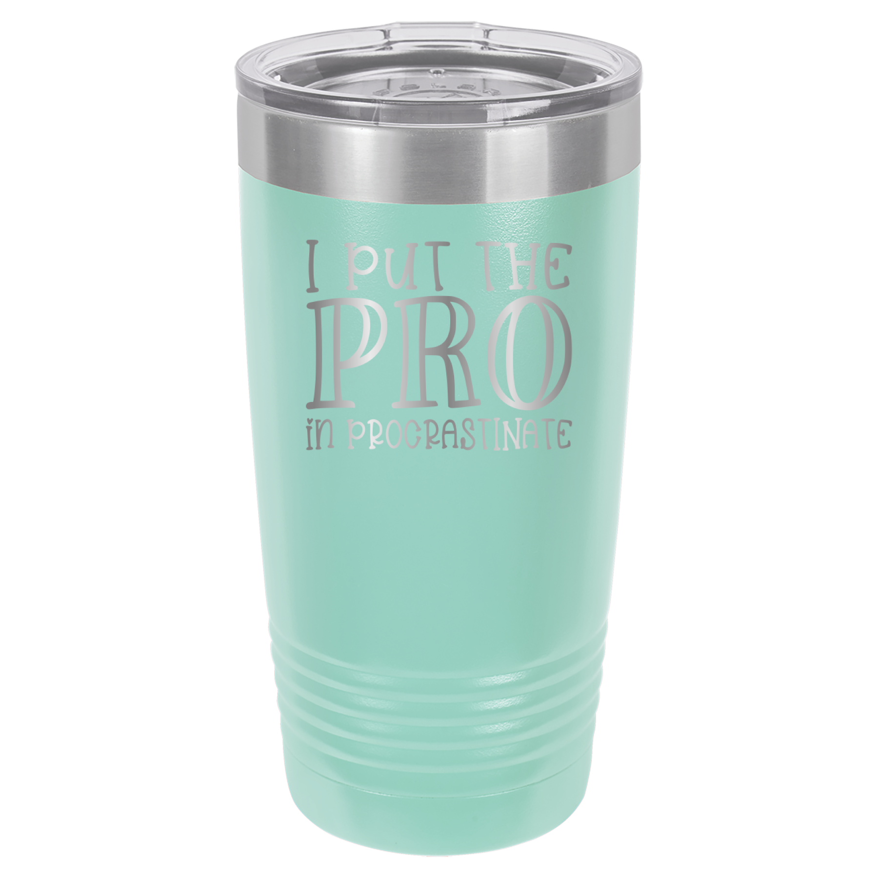 I Put the PRO in Procrastinate - Polar Camel 20oz Tumbler - Teal image