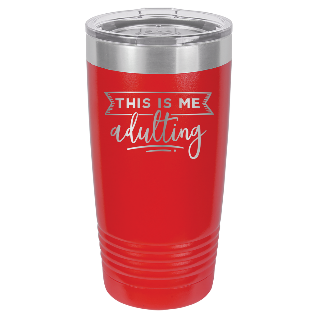 This Is Me Adulting - 20oz Polar Camel Tumbler - Red image
