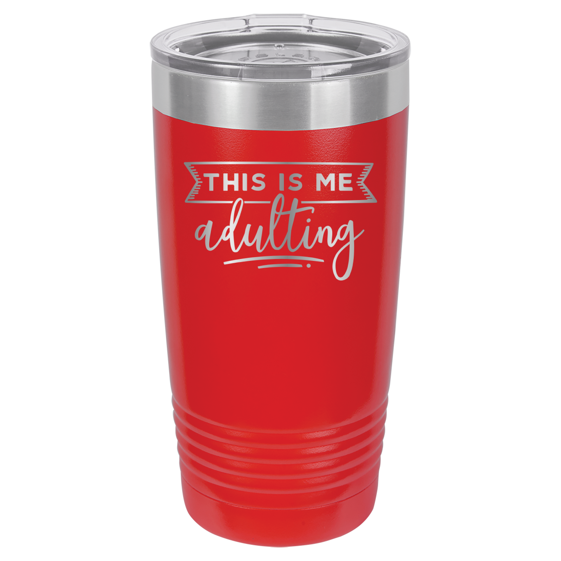 This Is Me Adulting - 20oz Polar Camel Tumbler - Red image