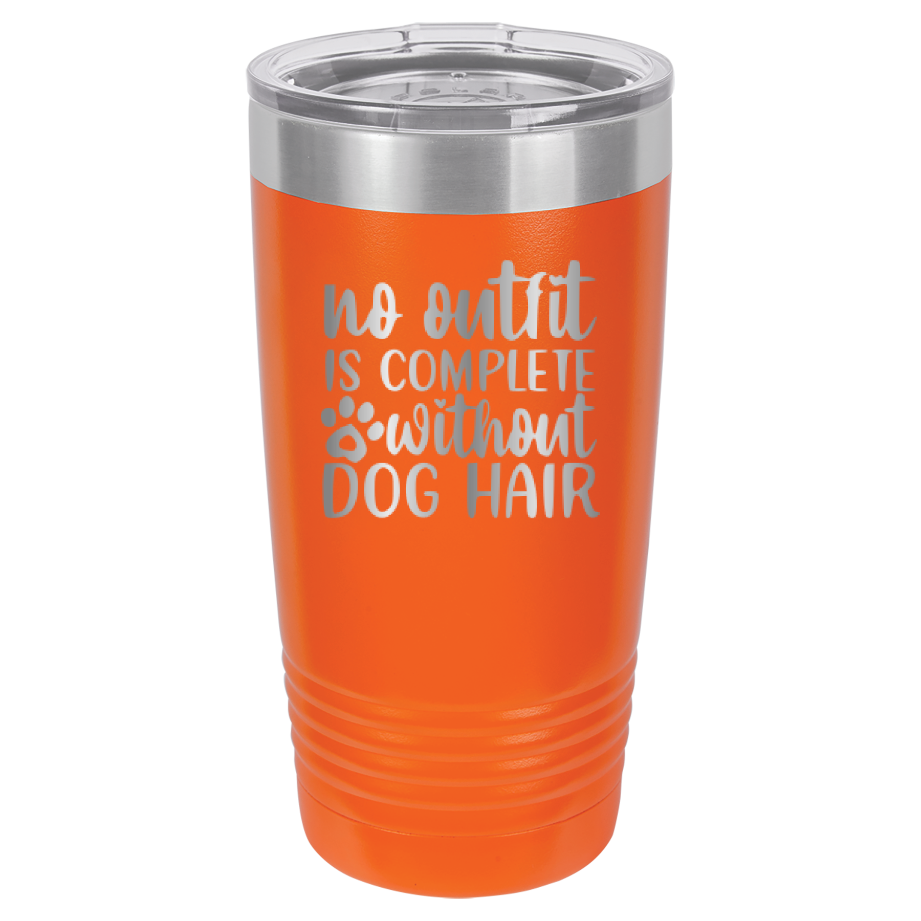 No Outfit Is Complete Without Dog Hair - 20oz Polar Camel Tumbler - Orange image