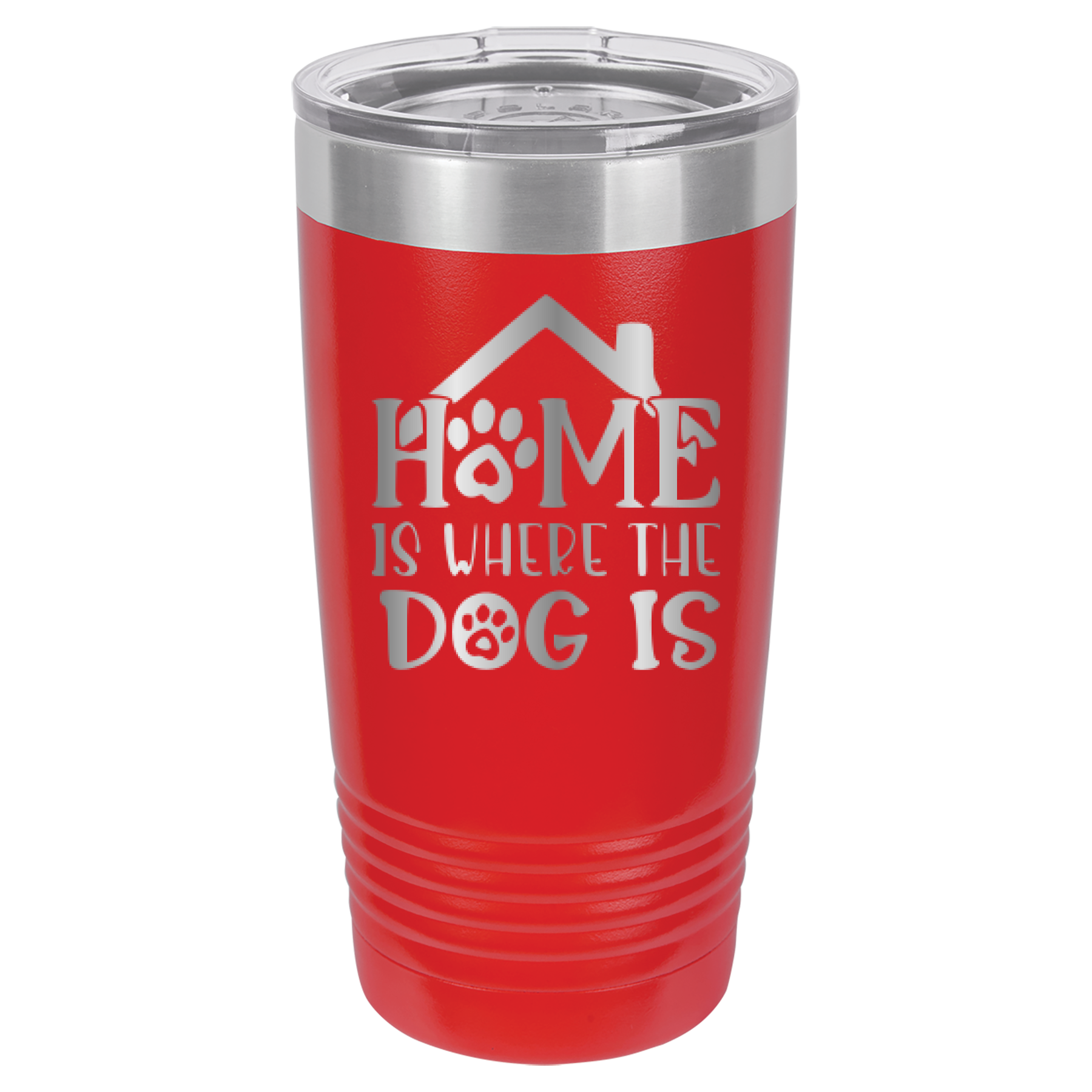 Home Is Where The Dog Is - 20oz Polar Camel Tumbler - Red image