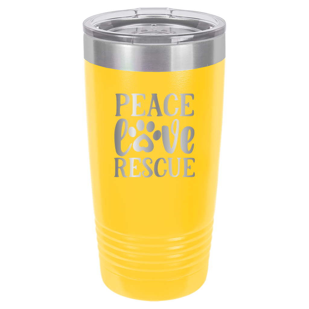 Peace, Love, Rescue - 20oz Polar Camel Tumbler image 2