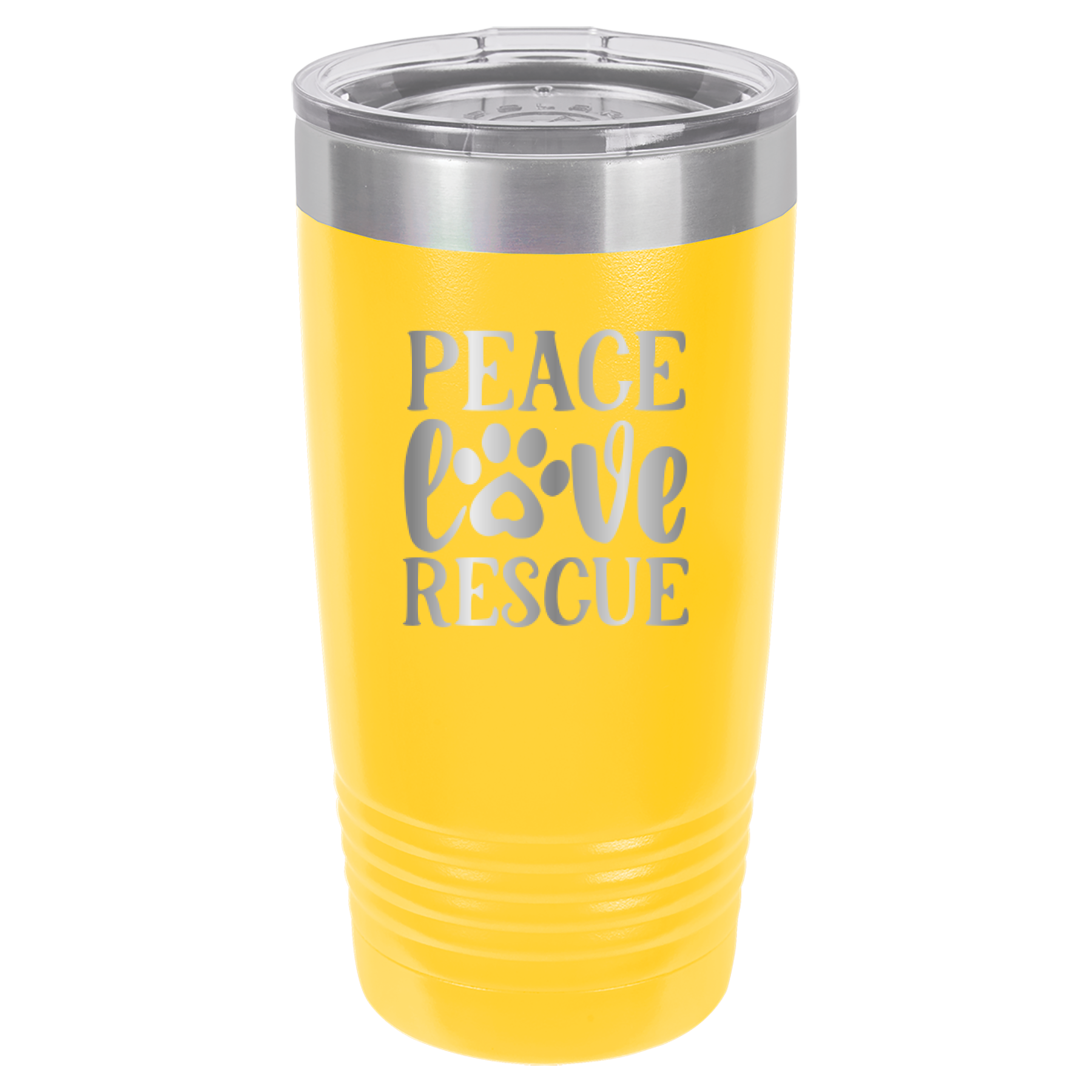 Peace, Love, Rescue - 20oz Polar Camel Tumbler image 2