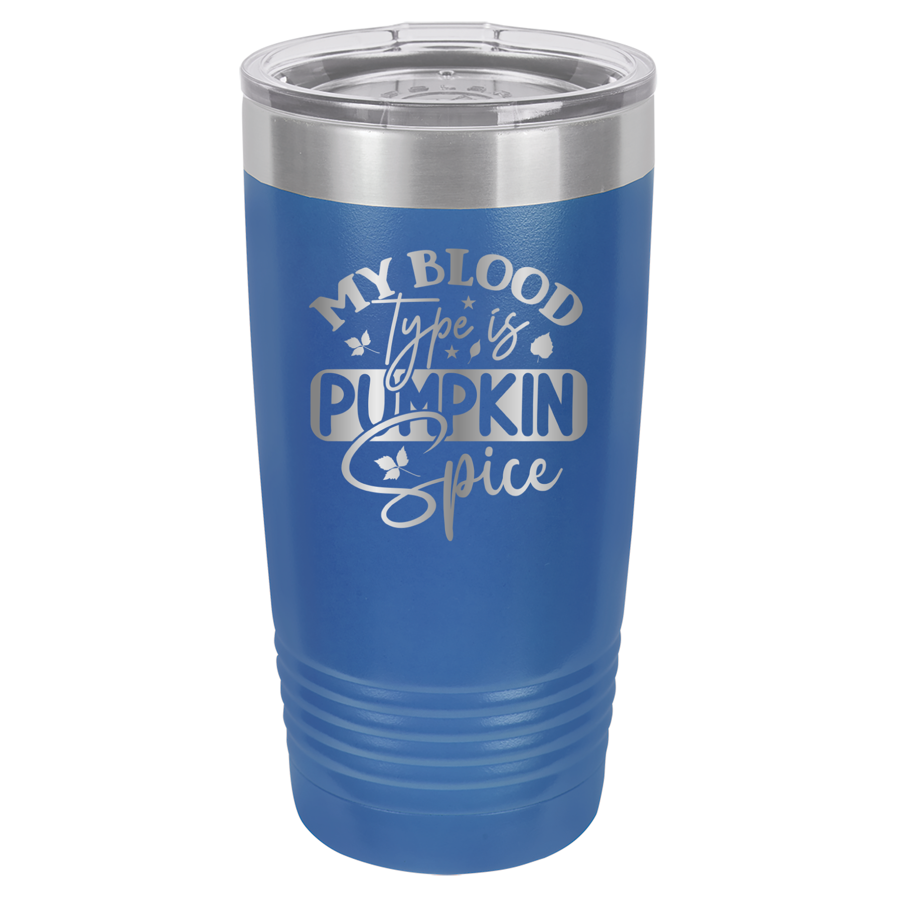 My Blood Type Is Pumpkin Spice - 20oz Polar Camel Tumbler - Royal Blue image