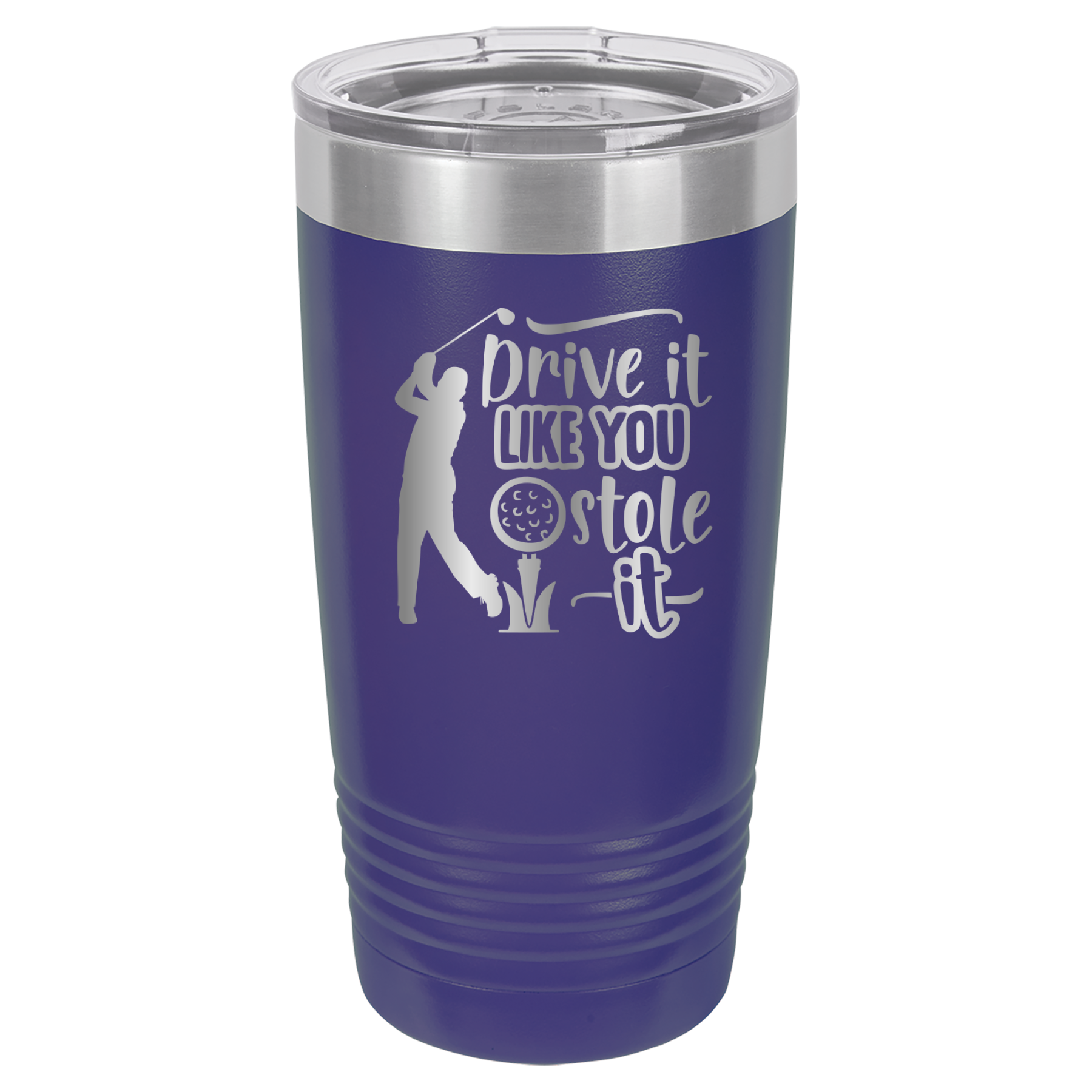 Drive It Like You Stole It (Male) - 20oz Polar Camel Tumbler - Golf - Purple image