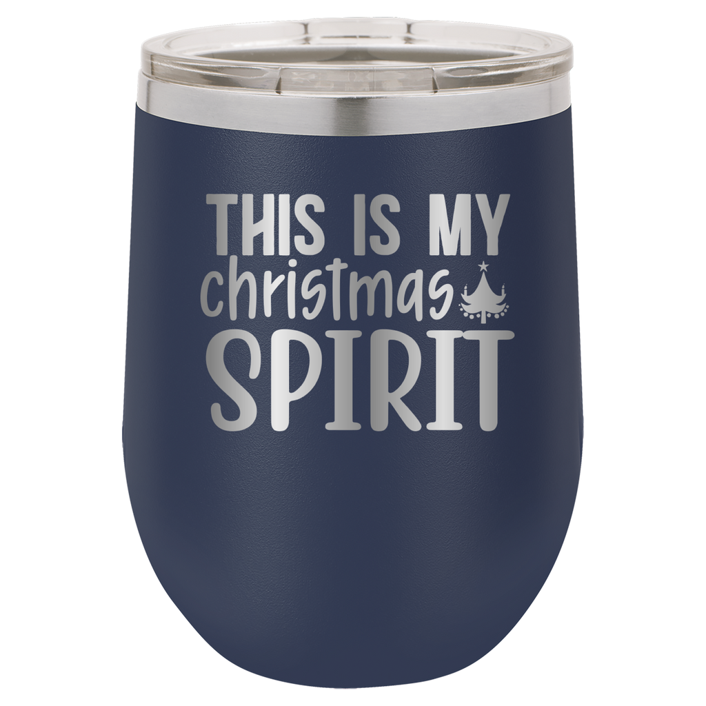 This Is My Christmas Spirit - 12oz Polar Camel Wine Tumbler image 6