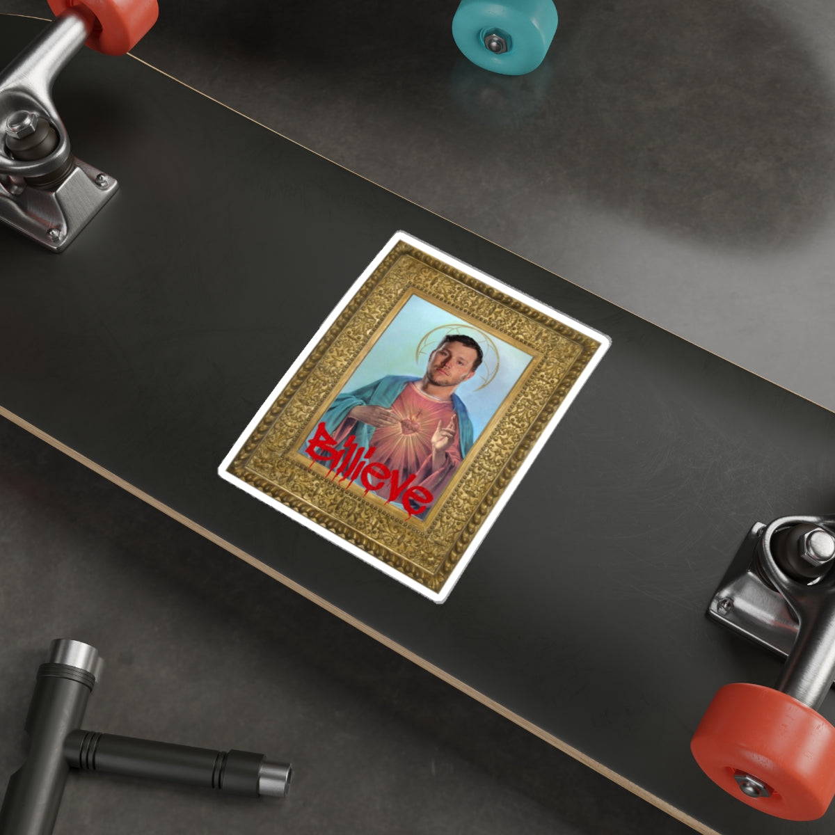 Graffitied Jesus Allen Art Sticker- Buffalo Bills Mafia